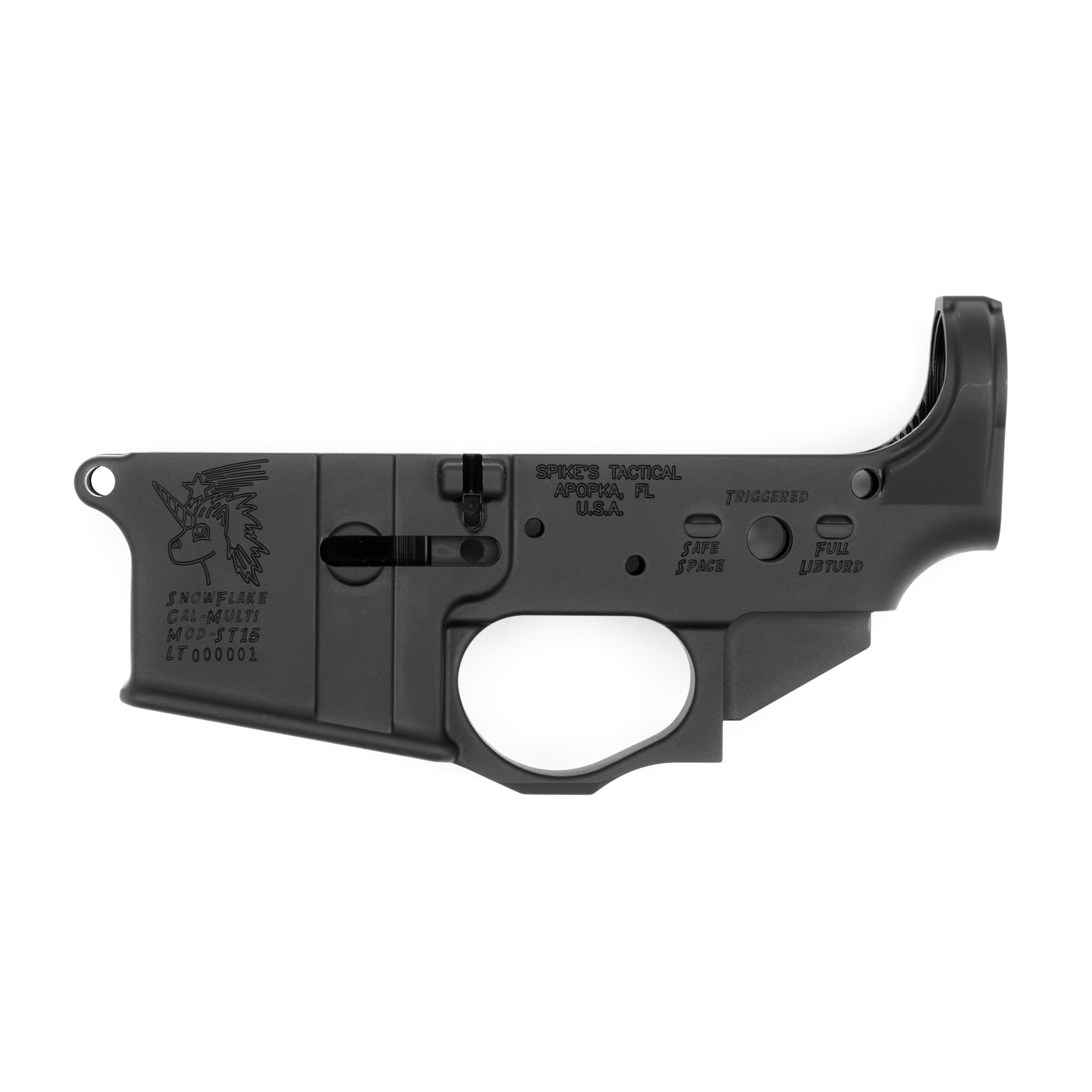 Spike’s Tactical STLS030 Snowflake Stripped Lower Receiver Multi – Black