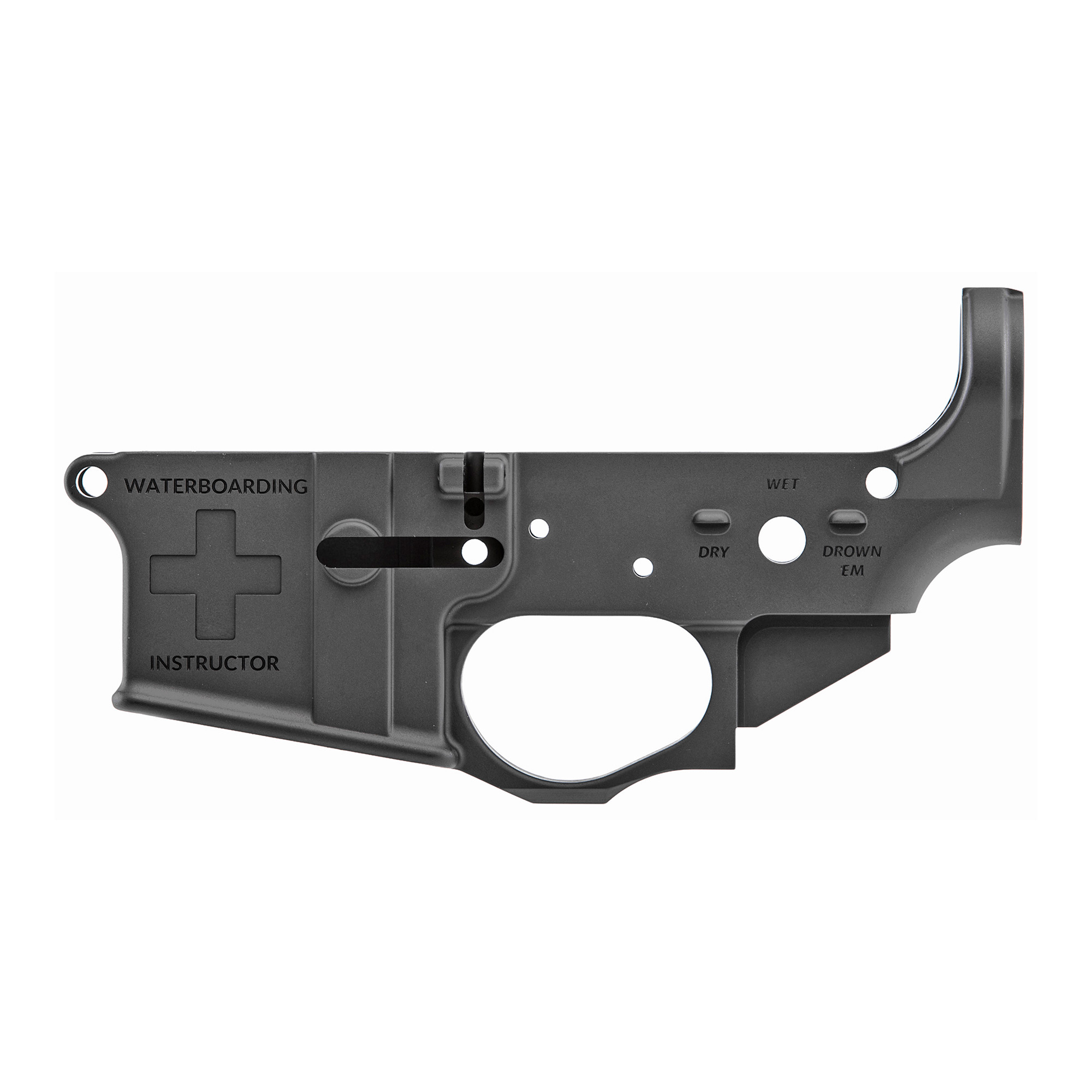 Spike’s Tactical STLS033 Waterboarding Stripped Lower Receiver Multi – Black