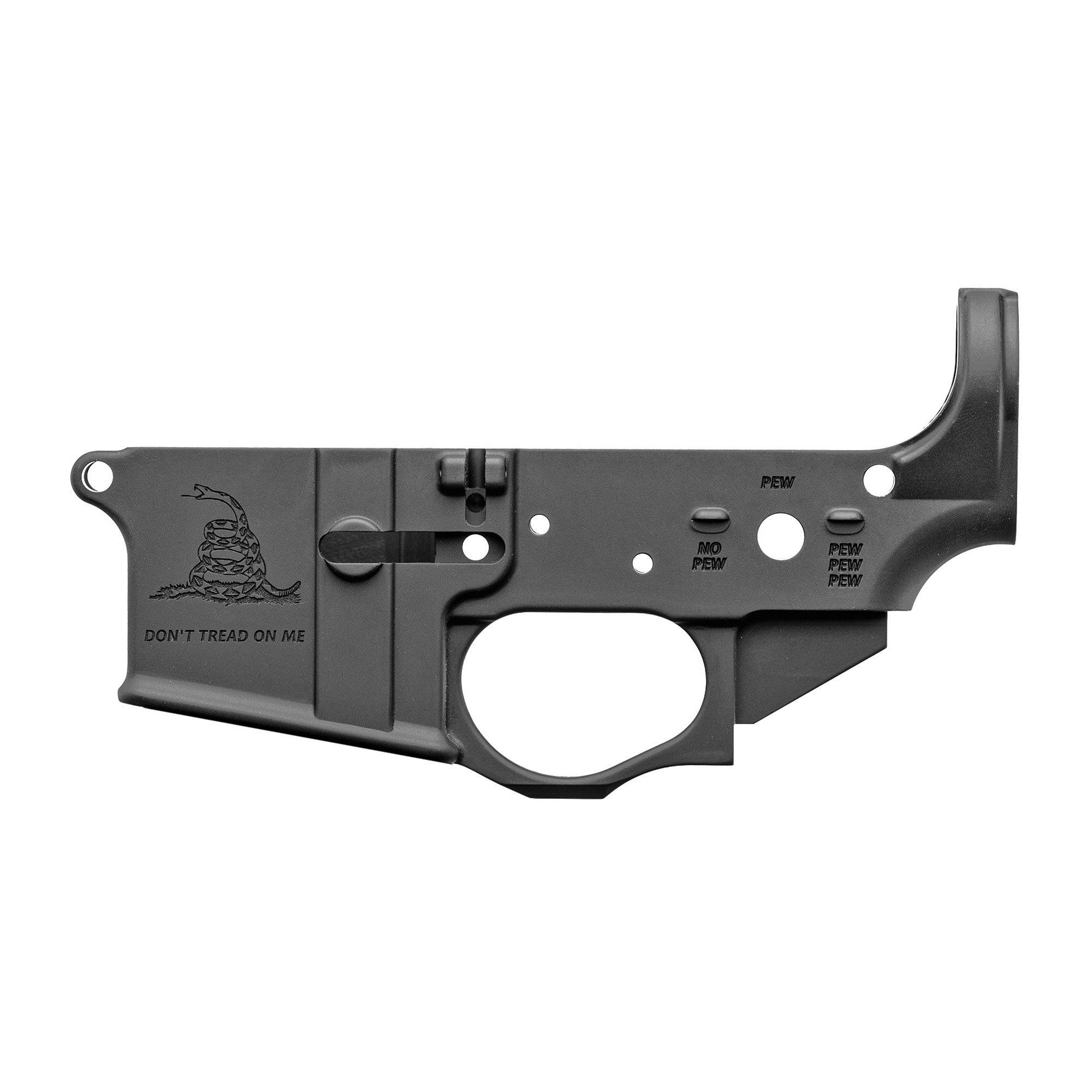 Spike’s Tactical STLS034 Gadsden Flag Stripped Lower Receiver Multi – Black