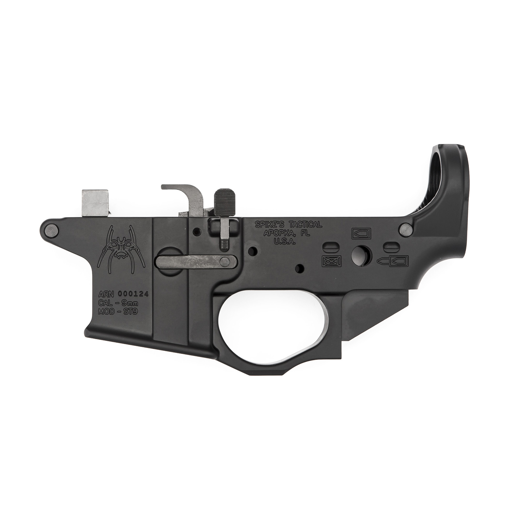 Spike’s Tactical ST9 Stripped Lower Receiver 9MM – Black