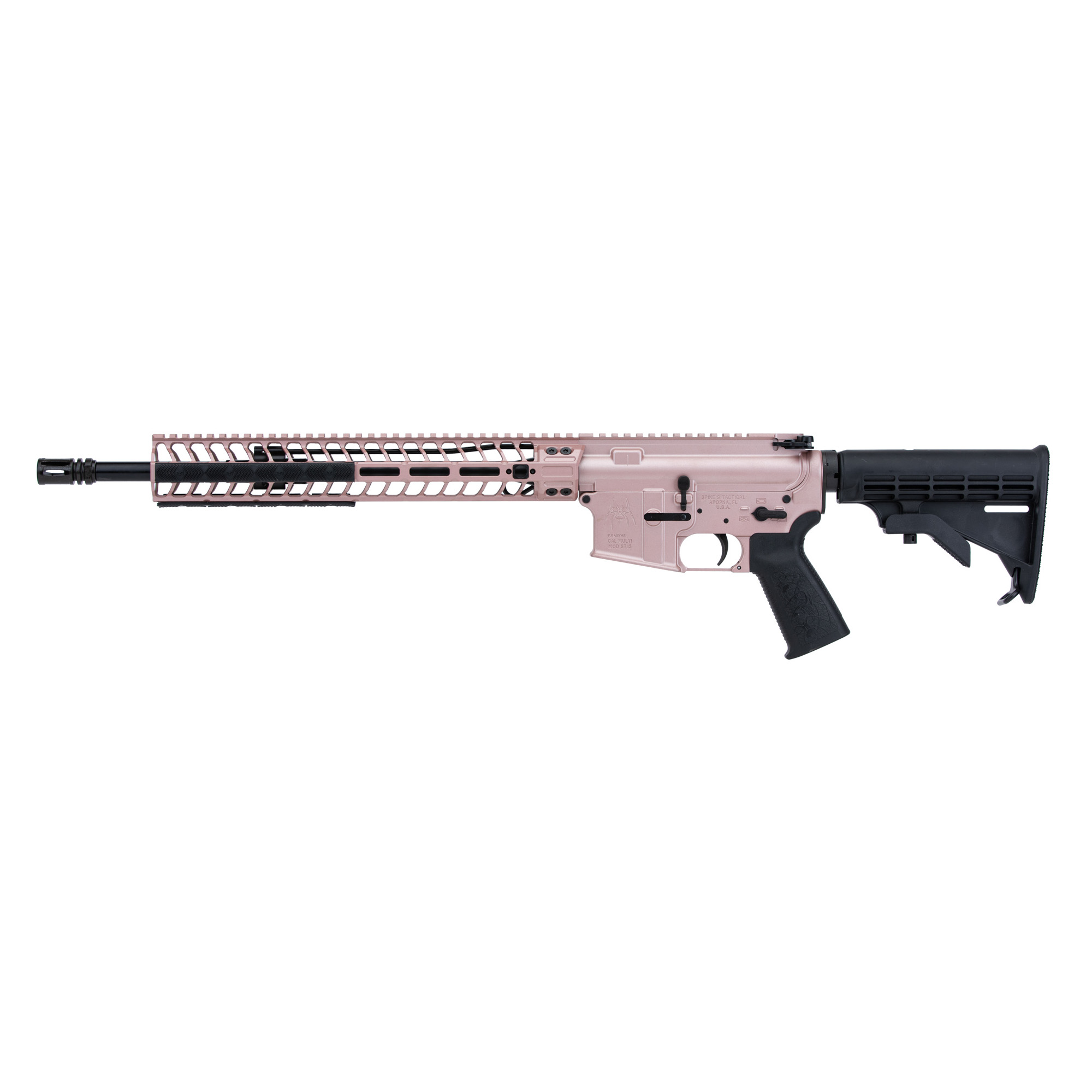 Spike’s Tactical 16″ Midlength AR 5.56 NATO Flat Top – Rose Gold