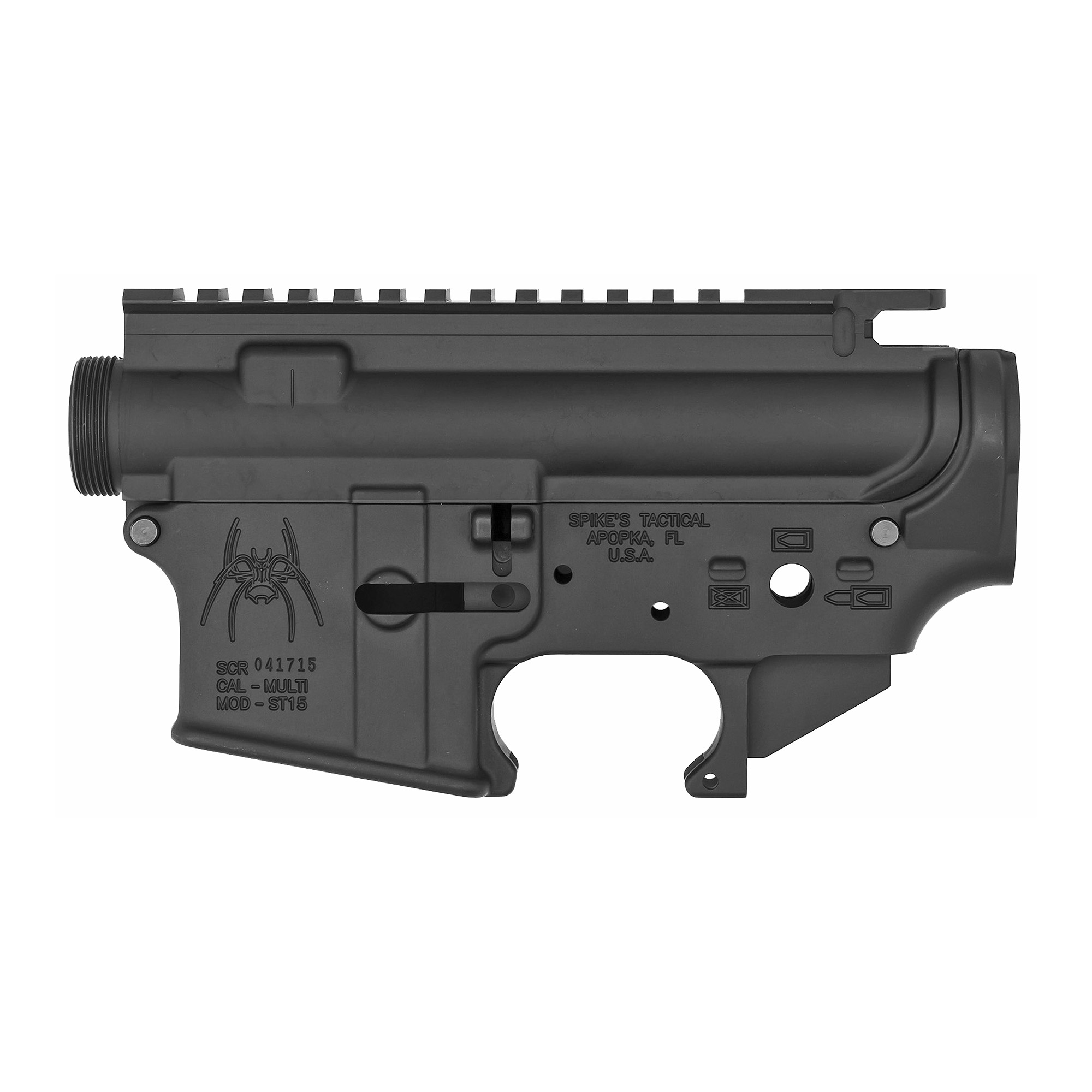 Spike’s Tactical Upper/Lower Receiver Lower/Upper Set Multi – Black