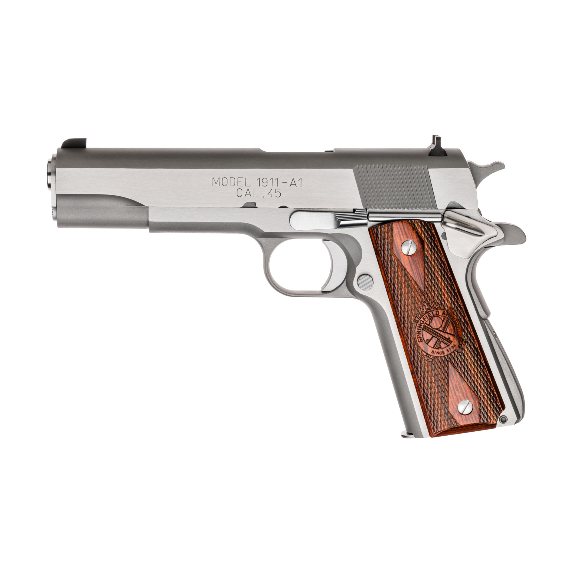 Springfield Mil-Spec 1911 5″ 45 ACP 7rd 3 Dot – Silver