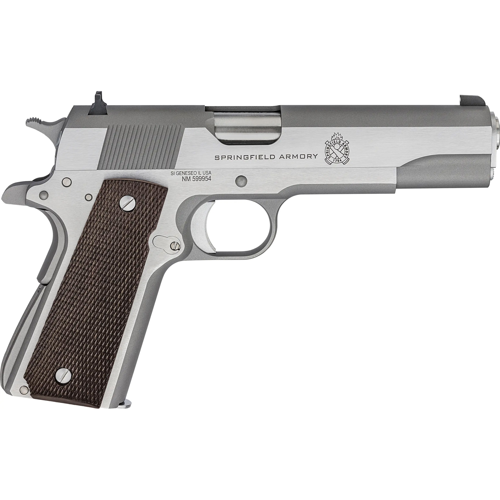 Springfield Mil-Spec 1911 5″ 45 ACP 7rd 3 Dot – Silver