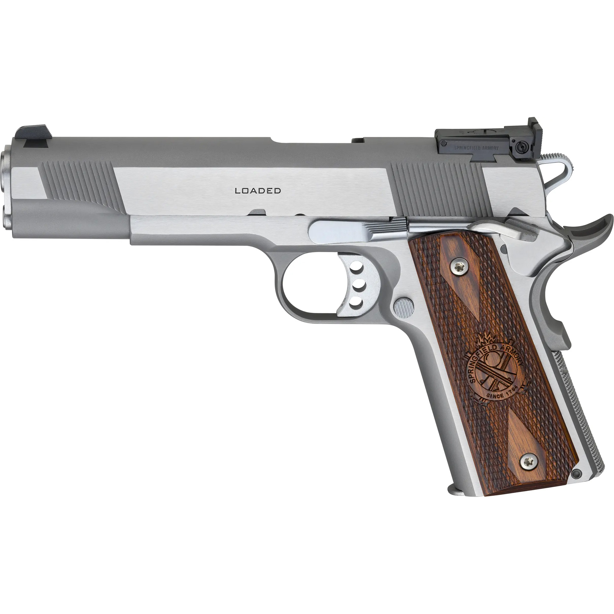 Springfield Target 1911 5″ 45 ACP 7rd Adjustable Sights – Silver