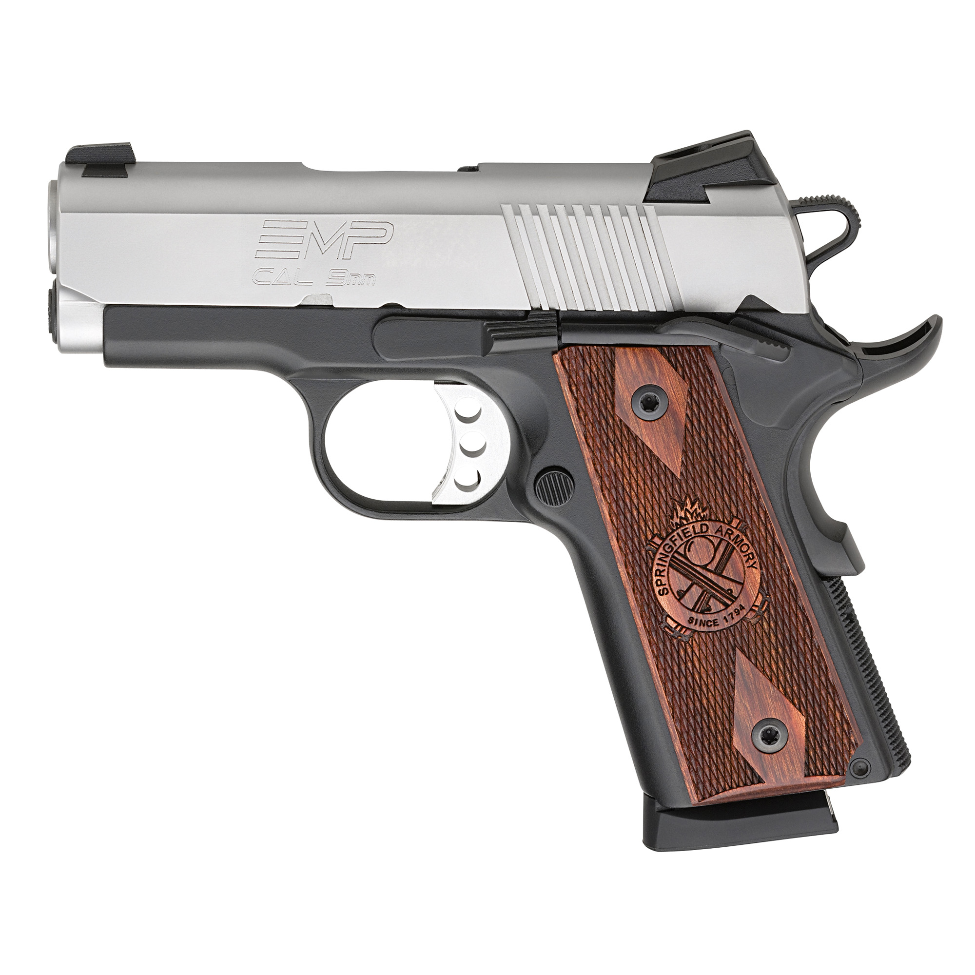 Springfield EMP 1911 3″ 9mm 9rd Tritium Night Sights – Silver