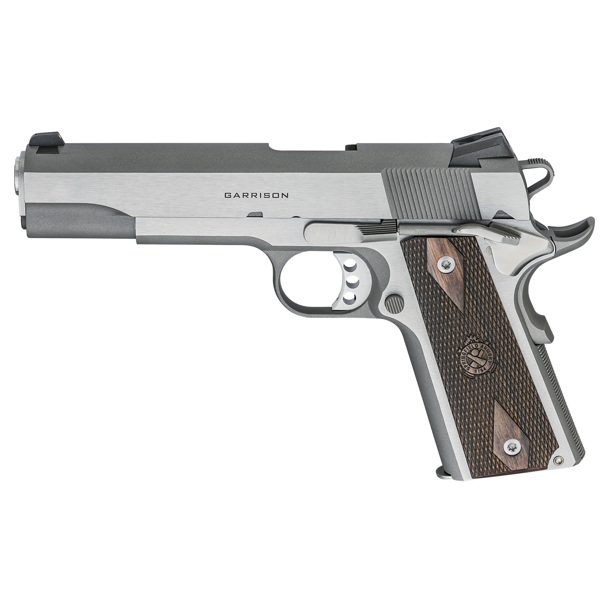 Springfield Garrison 1911 5″ 9mm 9rd 3 Dot – Silver