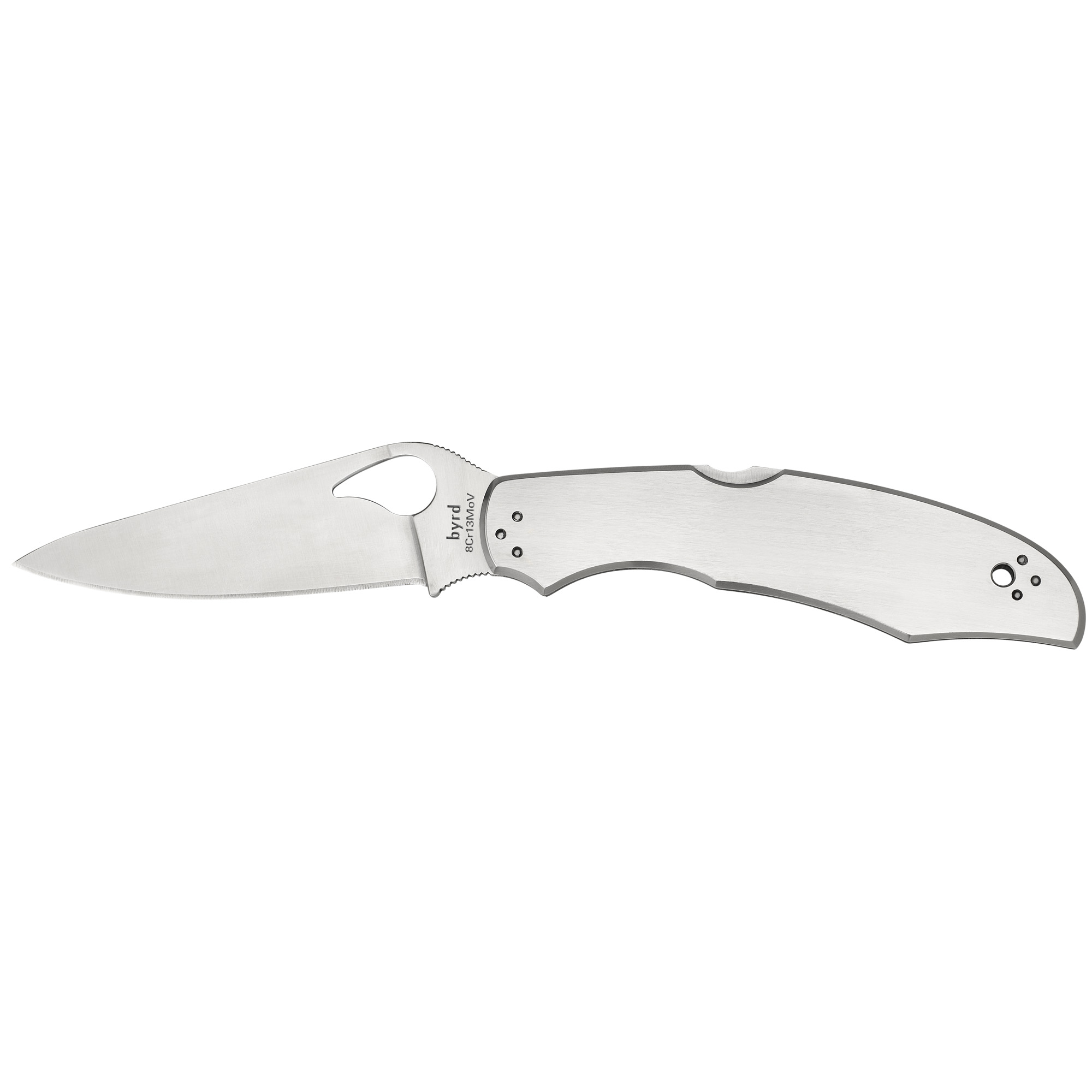 Spyderco Byrd Cara Cara2 8Cr13MoV Folding Knife 3.75″ – Silver