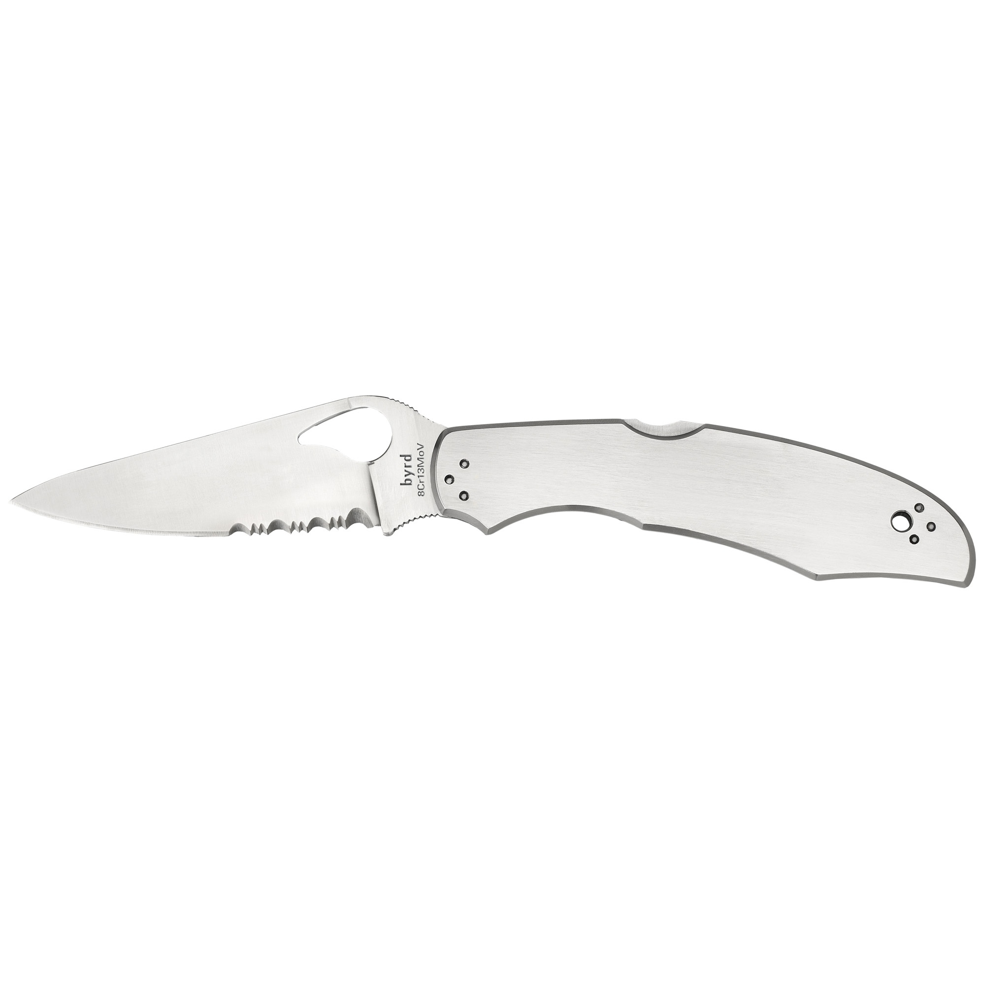 Spyderco Byrd Cara Cara2 8Cr13MoV Folding Knife 3.75″ – Silver