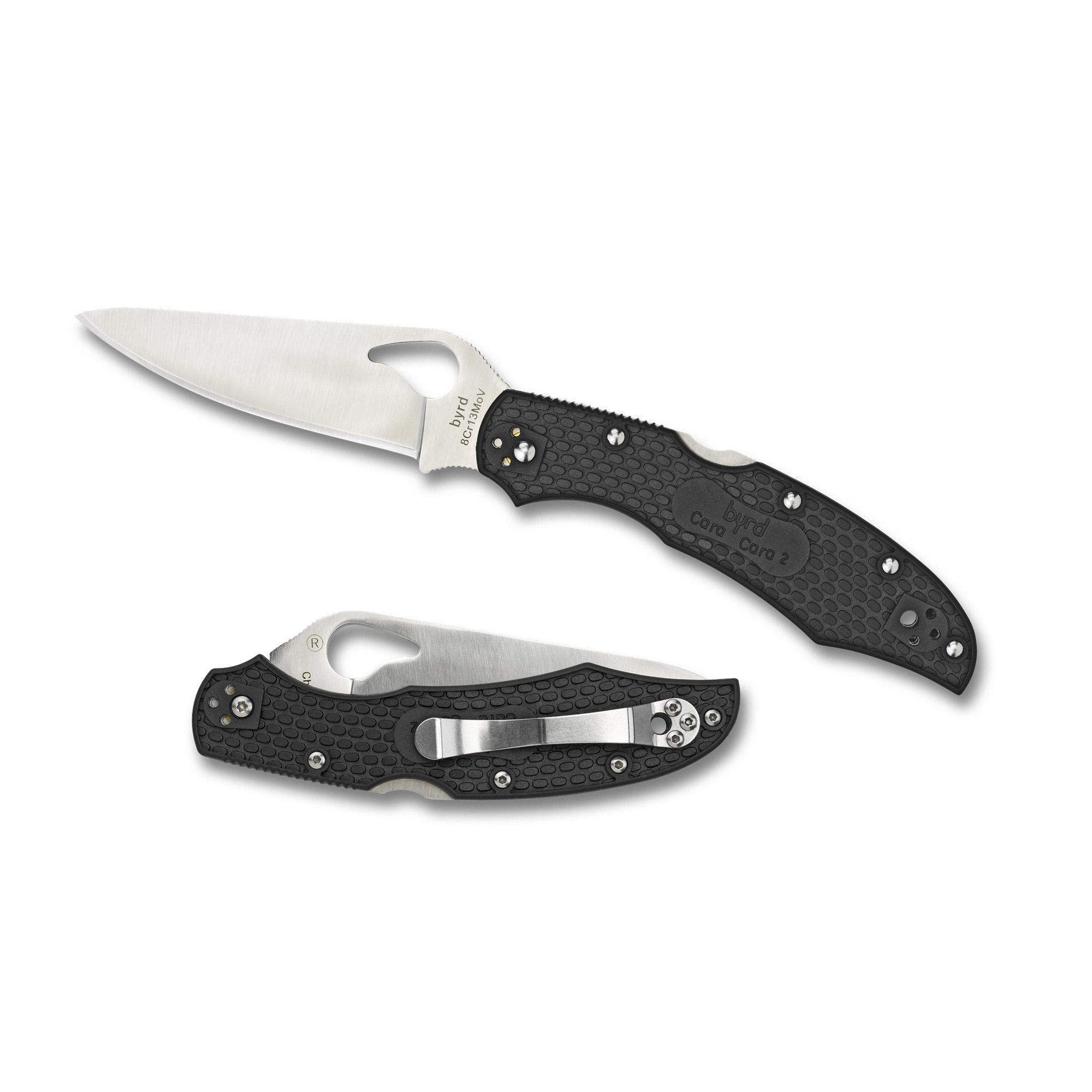 Spyderco Byrd Cara Cara2 8Cr13MoV Folding Knife 3.75″ – Silver