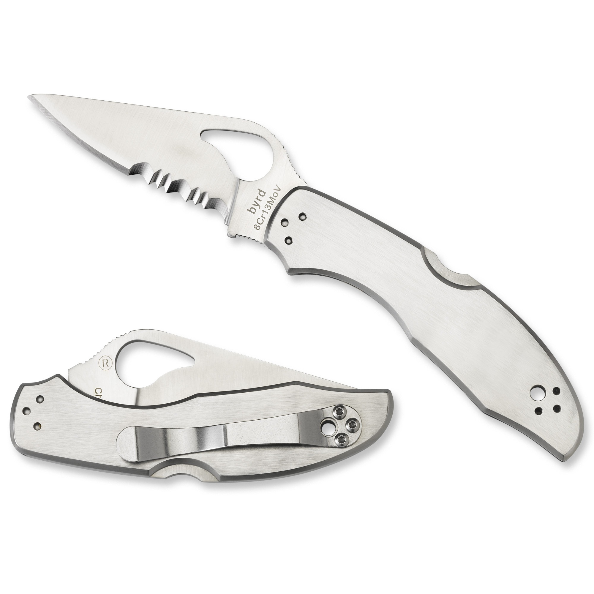 Spyderco Meadowlark 2 8Cr13MoV Folding Knife 2.93″ – Silver