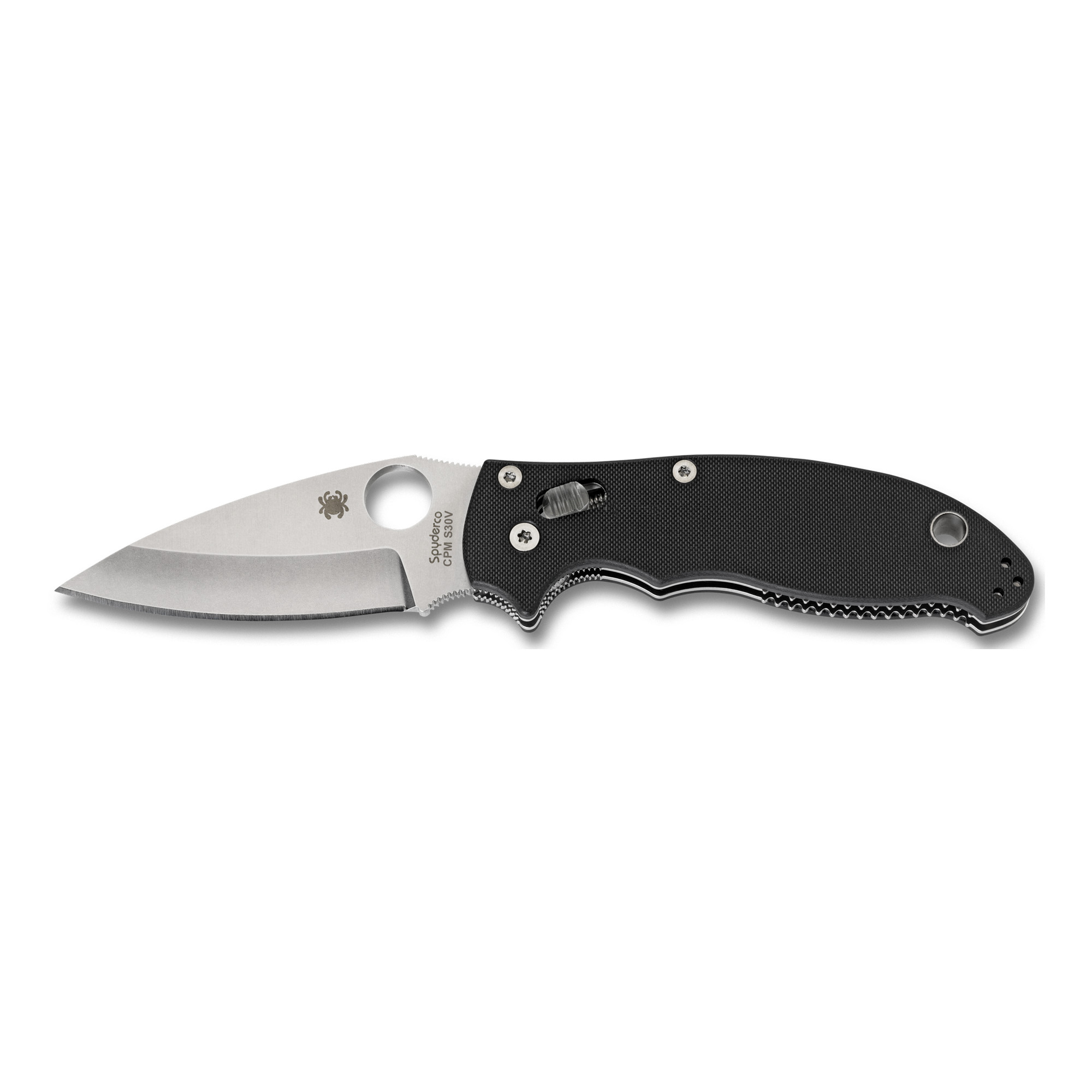 Spyderco Manix 2 CPM-S30V Folding Knife 3.37″ – Silver