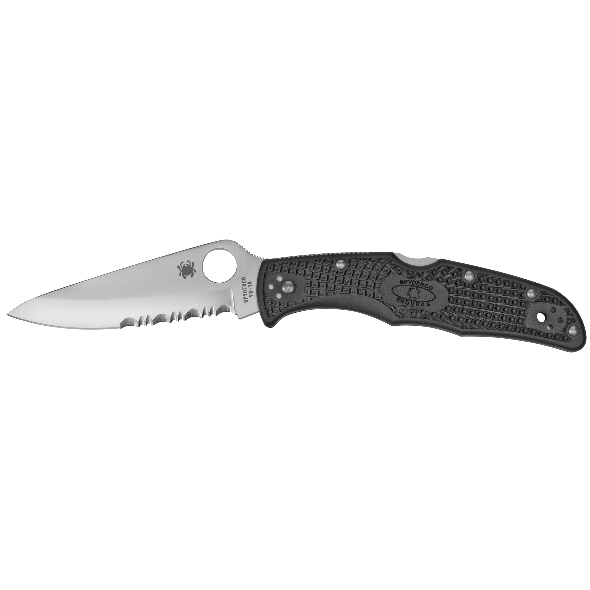 Spyderco Endura 4 Lightweight VG-10 Folding Knife 3.8″ – Silver