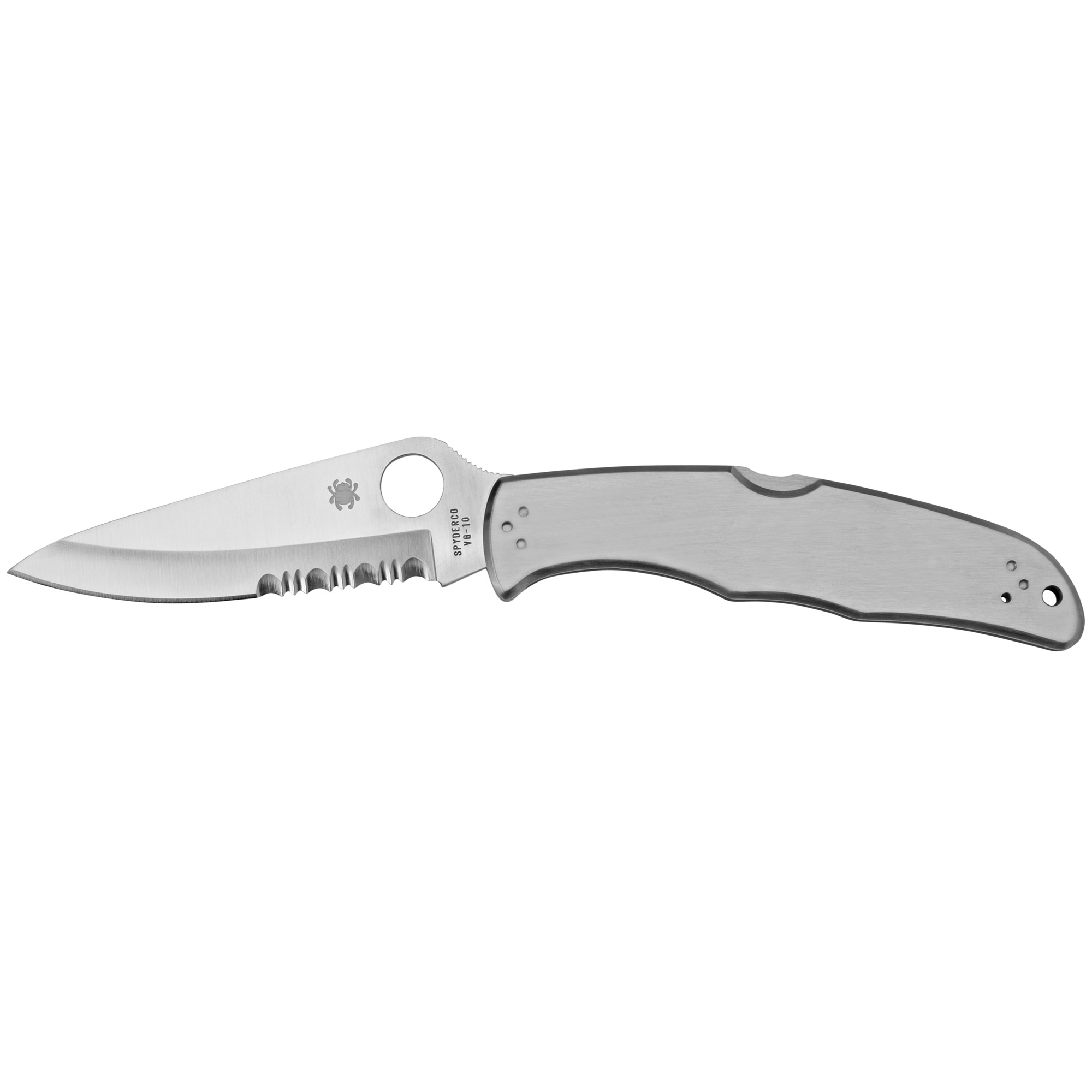 Spyderco Endura 4 VG-10 Folding Knife 3.375″ – Silver