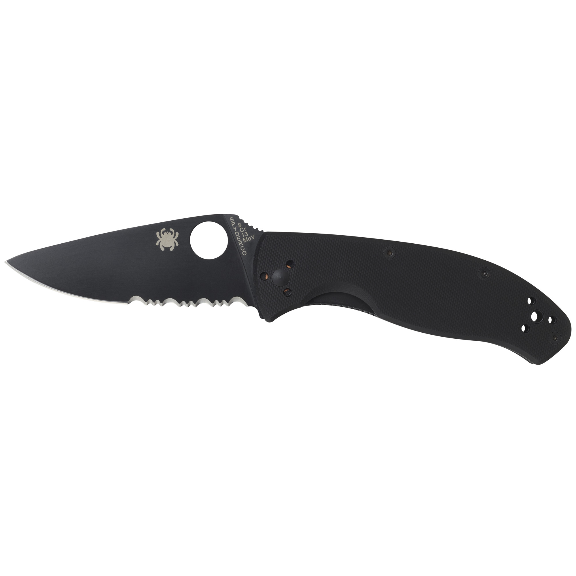 Spyderco Tenacious 8Cr13MoV Folding Knife 3.39″ – Black