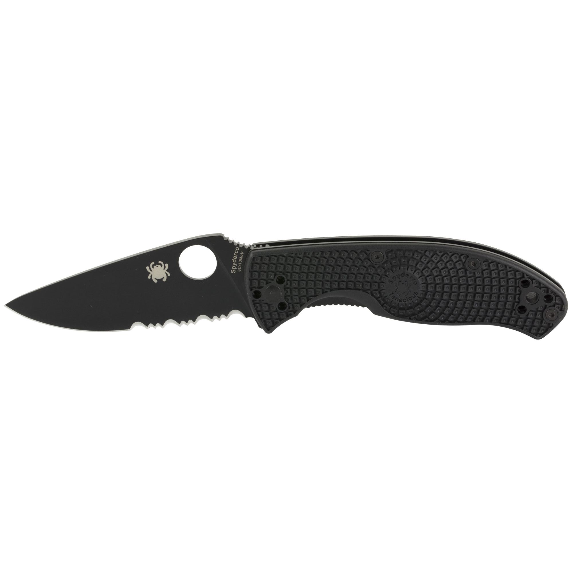 Spyderco Tenacious 8Cr13MoV Folding Knife 3.39″ – Black