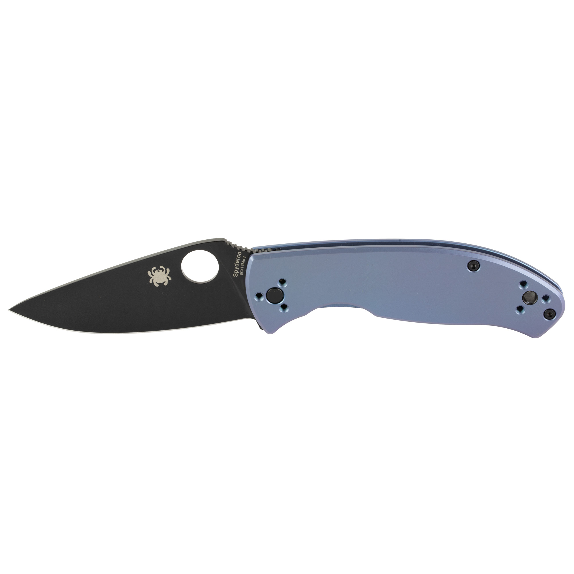 Spyderco Tenacious 8Cr13MoV Folding Knife 3.35″ – Black, Blue