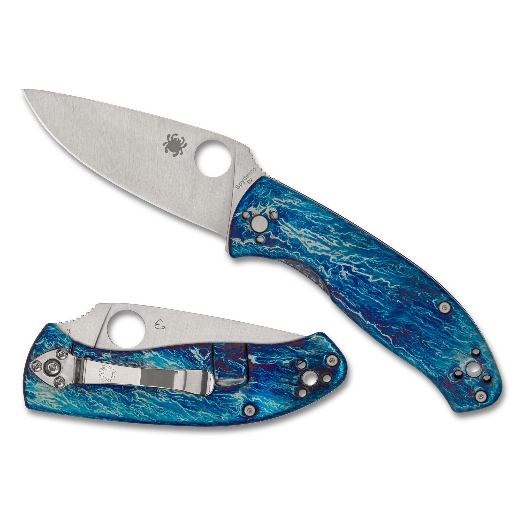 Spyderco Tenacious D2 Folding Knife 3.35″ – Silver