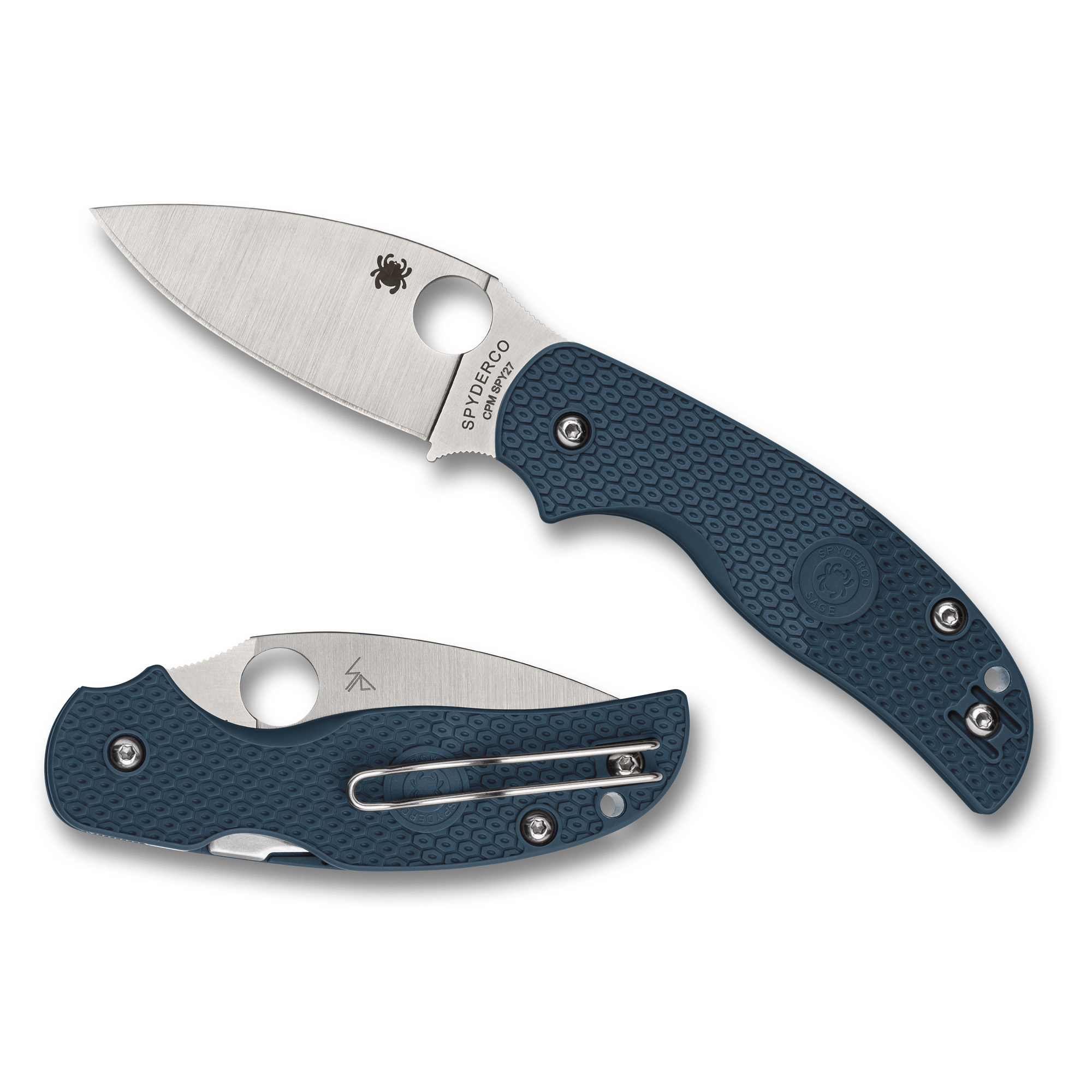 Spyderco Sage 5 Lightweight CPM SPY27 Folding Knife 3″ – Silver