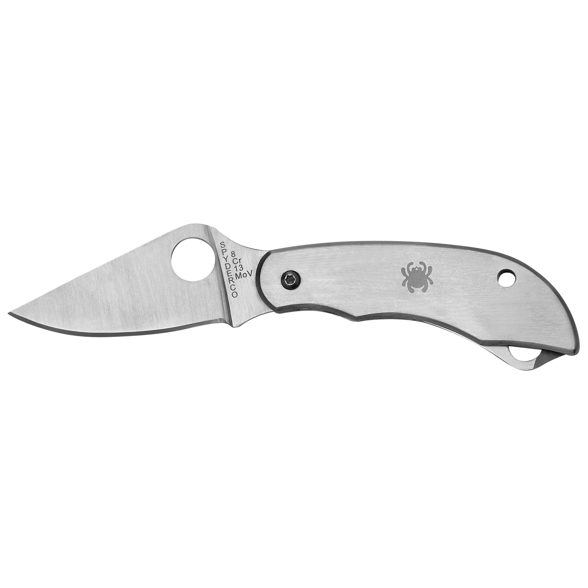 Spyderco ClipiTool 8Cr13MoV Folding Knife 2″ – Silver