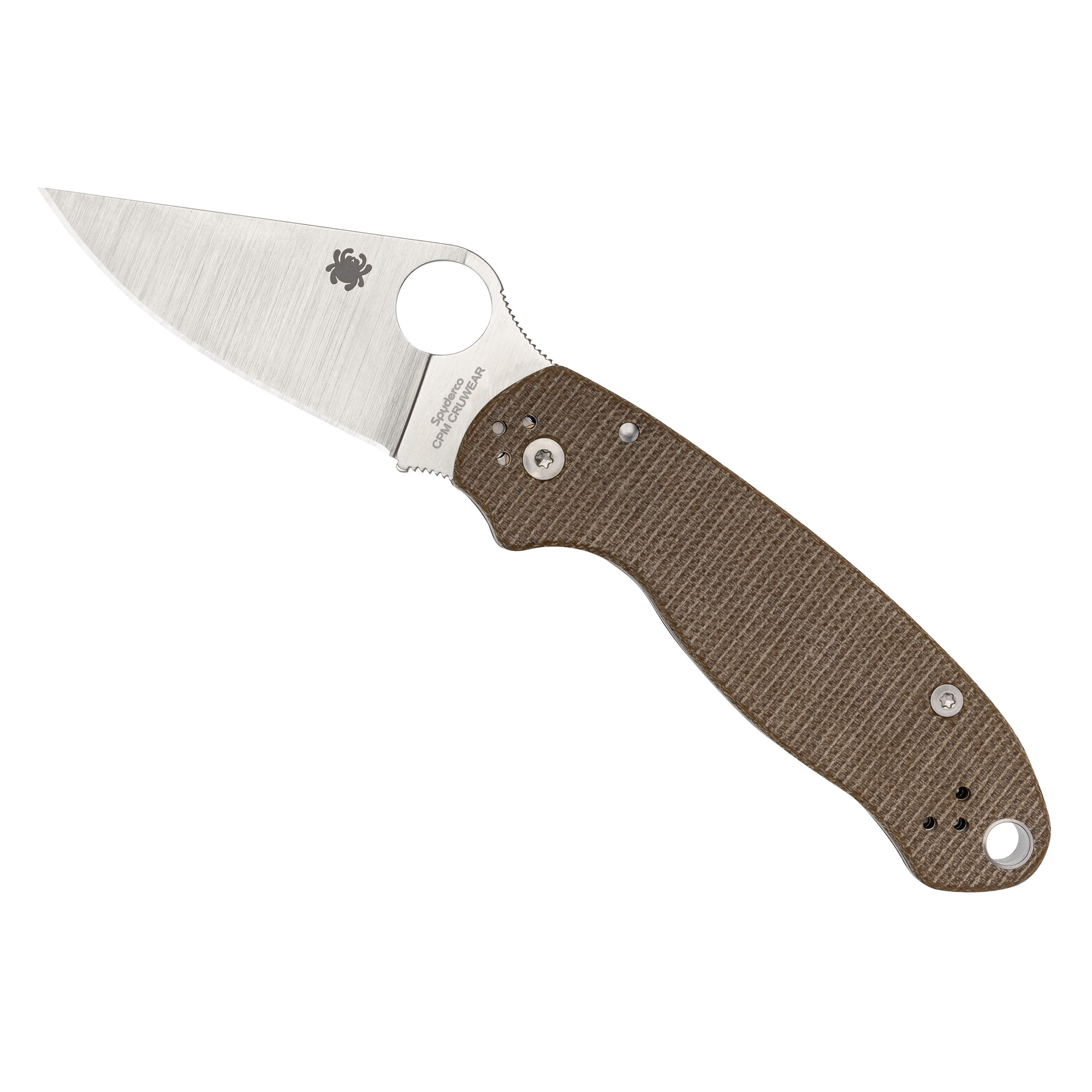 Spyderco Para 3 CPM CRU-WEAR Folding Knife 2.92″ – Brown