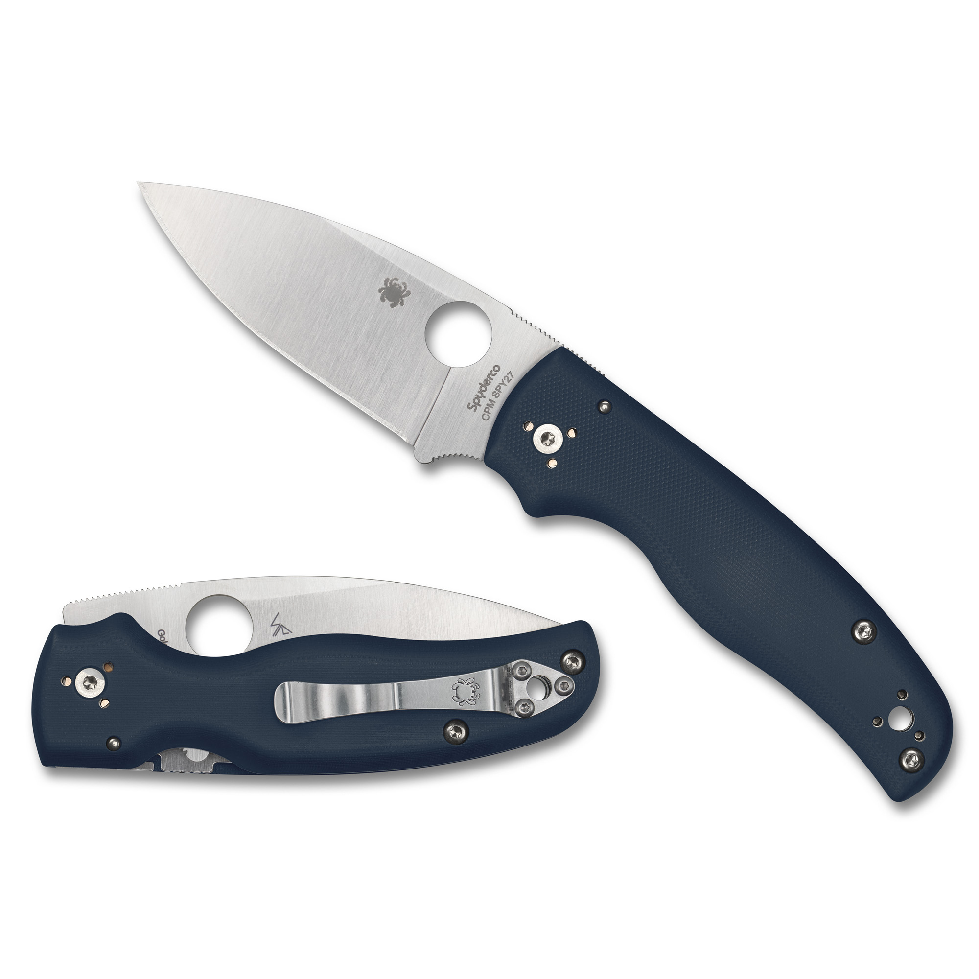 Spyderco Shaman CPM SPY27 Folding Knife 3.58″ – Silver