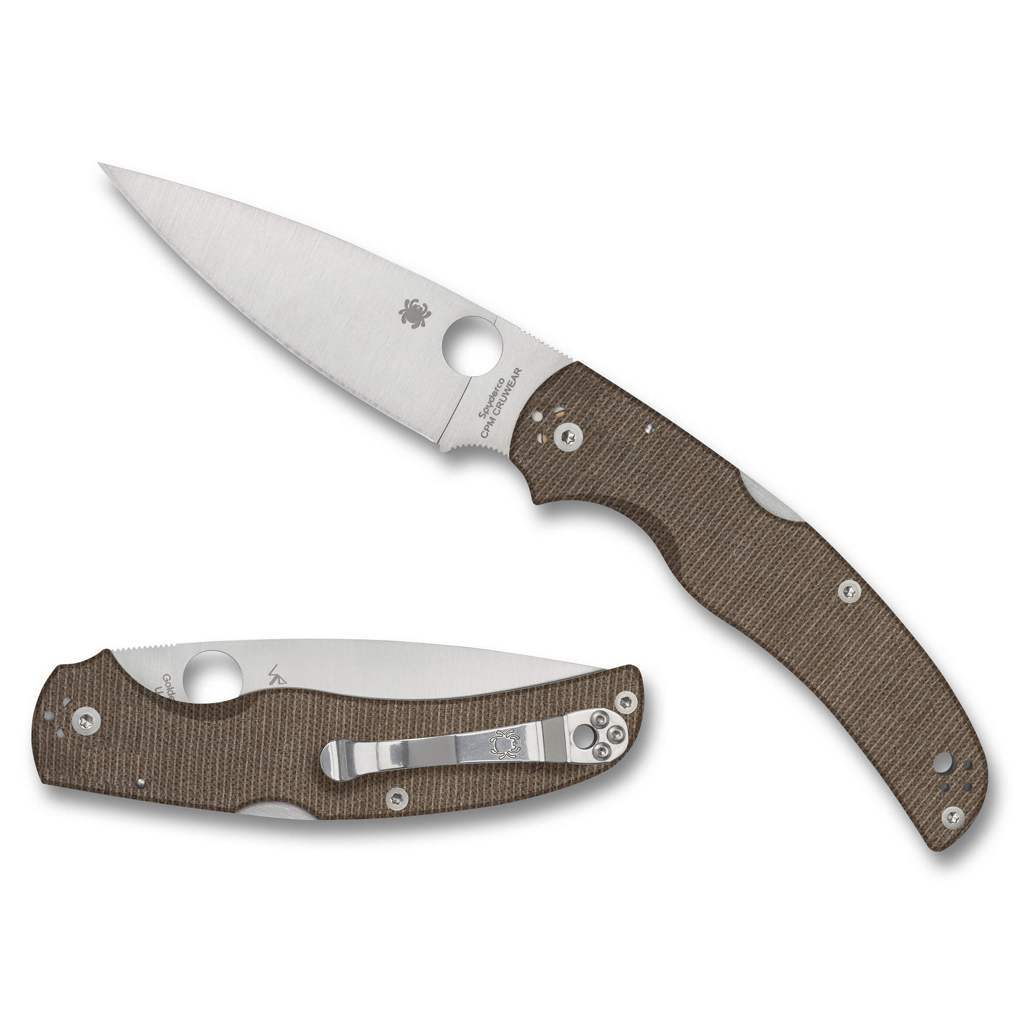 Spyderco NATIVE CHIEF CPM CRU-WEAR Folding Knife 4.08″ – Silver