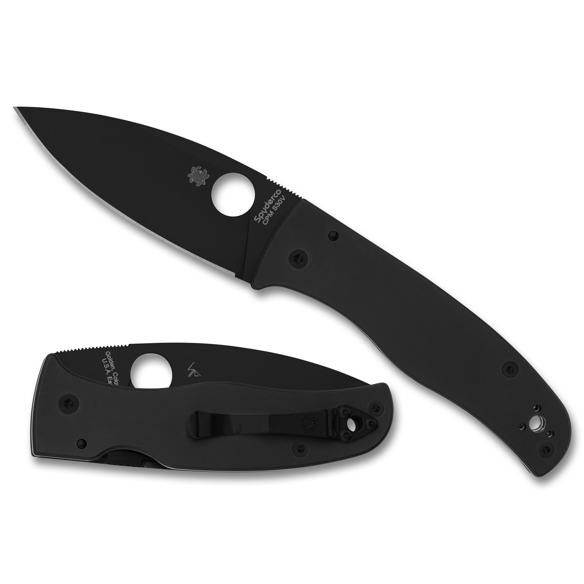 Spyderco Bodacious CPM-S30V Folding Knife 3.66″ – Black