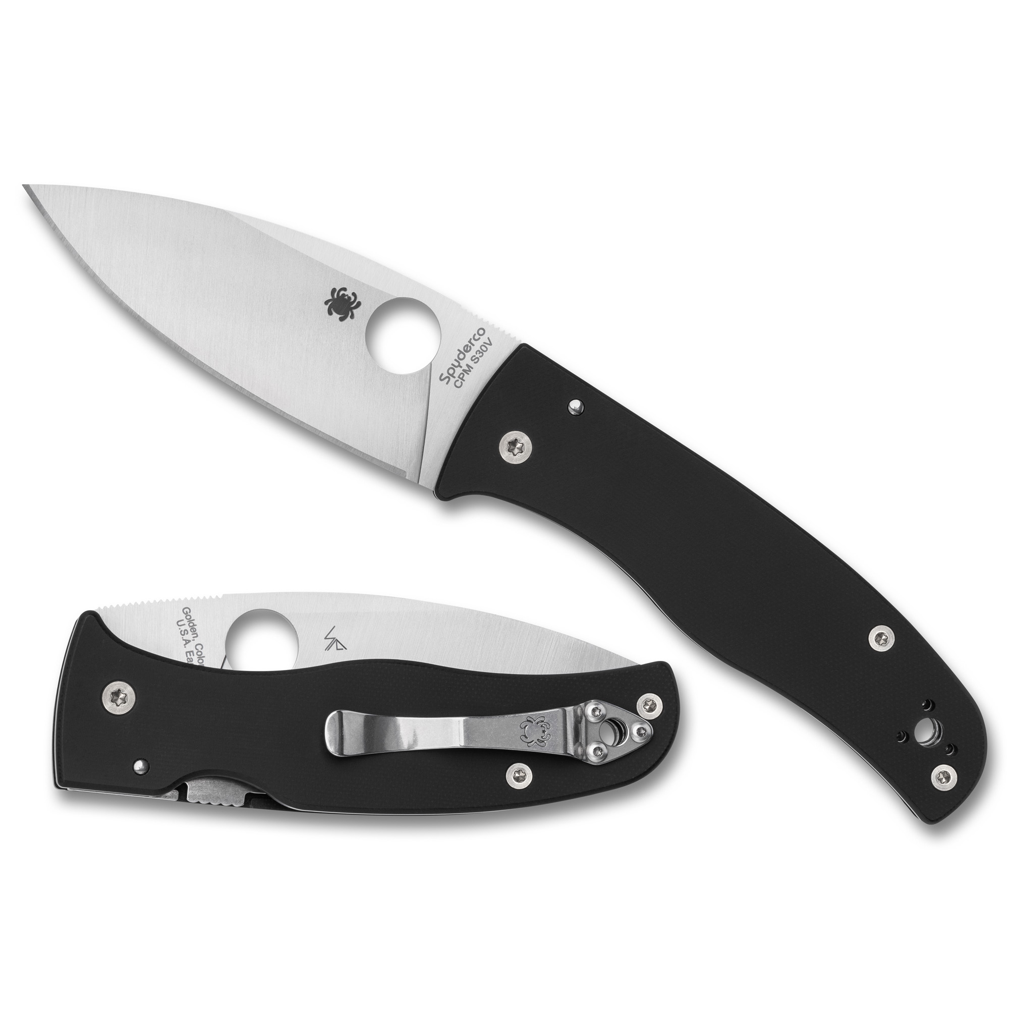 Spyderco Bodacious CPM-S30V Folding Knife 3.66″ – Silver