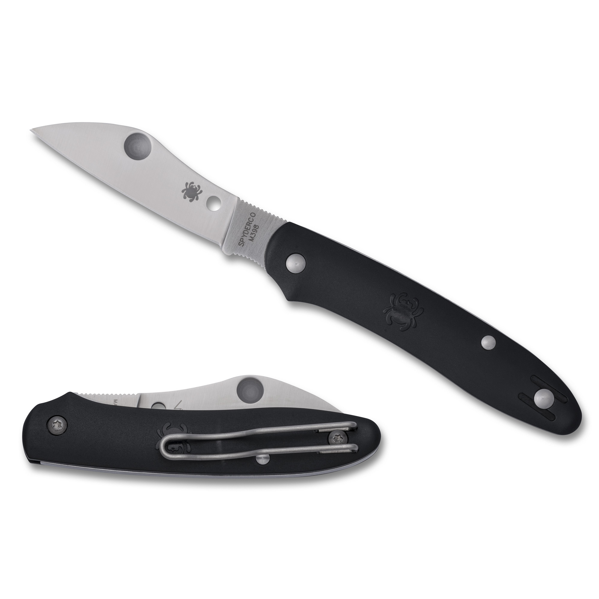 Spyderco ROADIE XL M398 Folding Knife 2.74″ – Silver