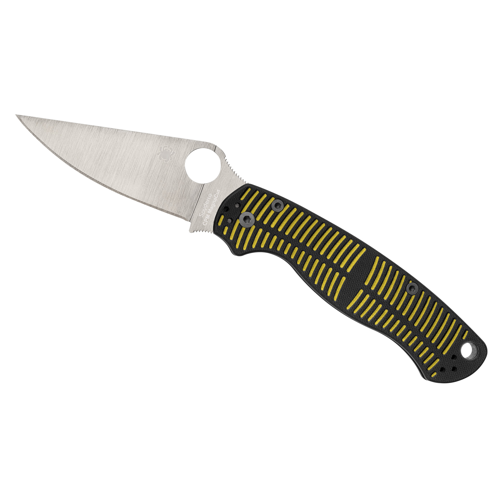 Spyderco Para Military 2 Salt CPM MagnaCut Folding Knife 3.45″ – Black, Yellow