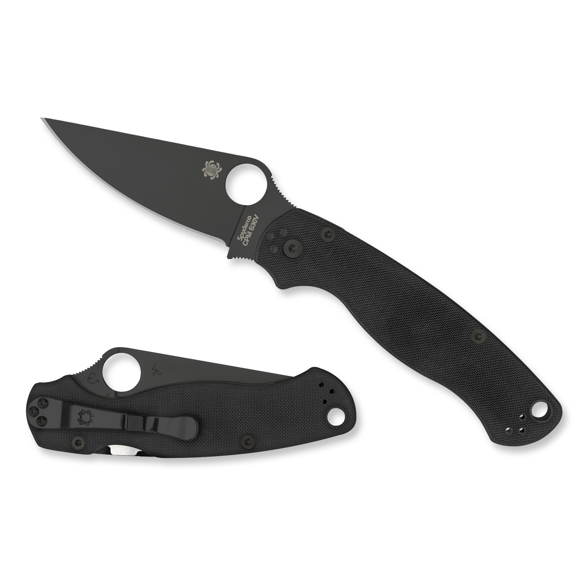 Spyderco Para Military 2 CPM S45VN Folding Knife 3.45″ – Black