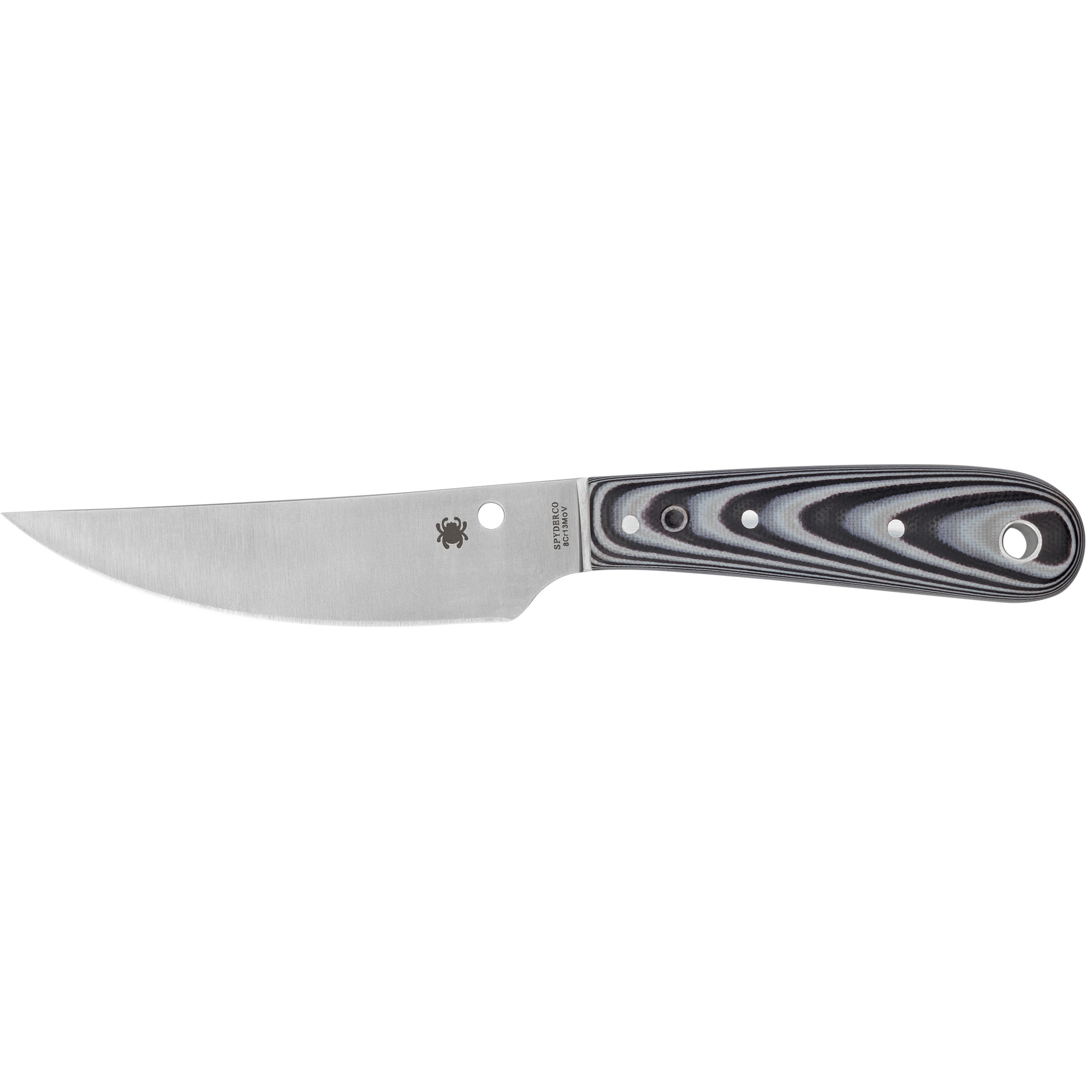 Spyderco Bow River 8Cr13MoV Fixed Blade Knife 4.36″ – Black