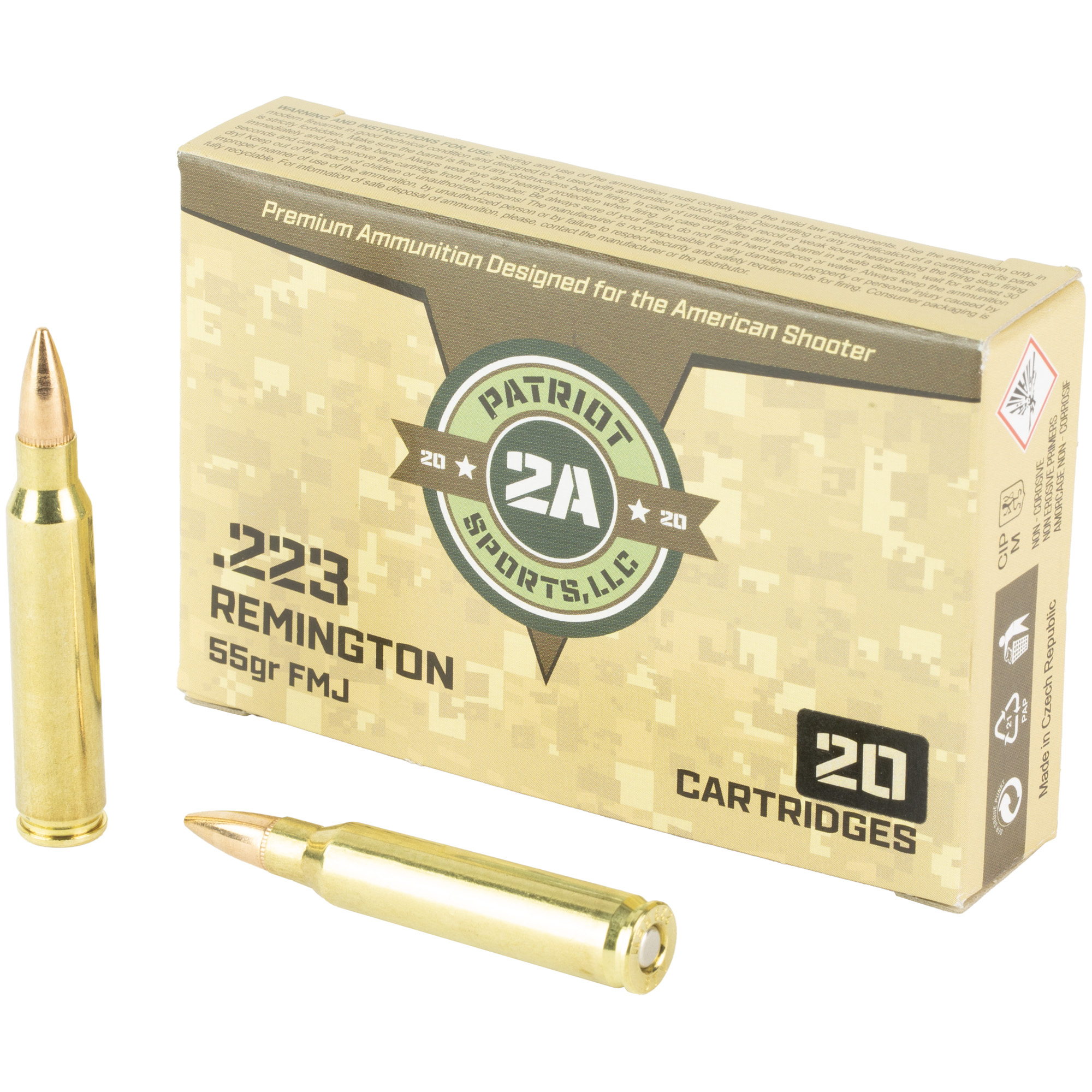 STV Technology Patriot 223 Remington 55gr Full Metal Jacket – 20rd