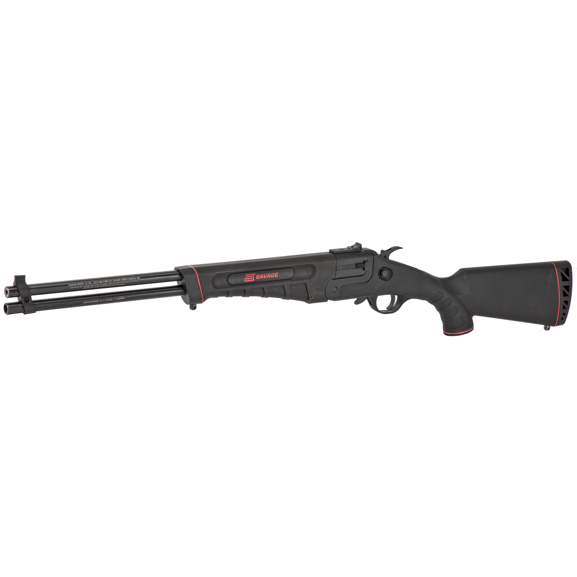 Savage 42 Takedown Compact 20" 22 LR 410 Gauge 2 Rounds Adjustable Sights --img-2