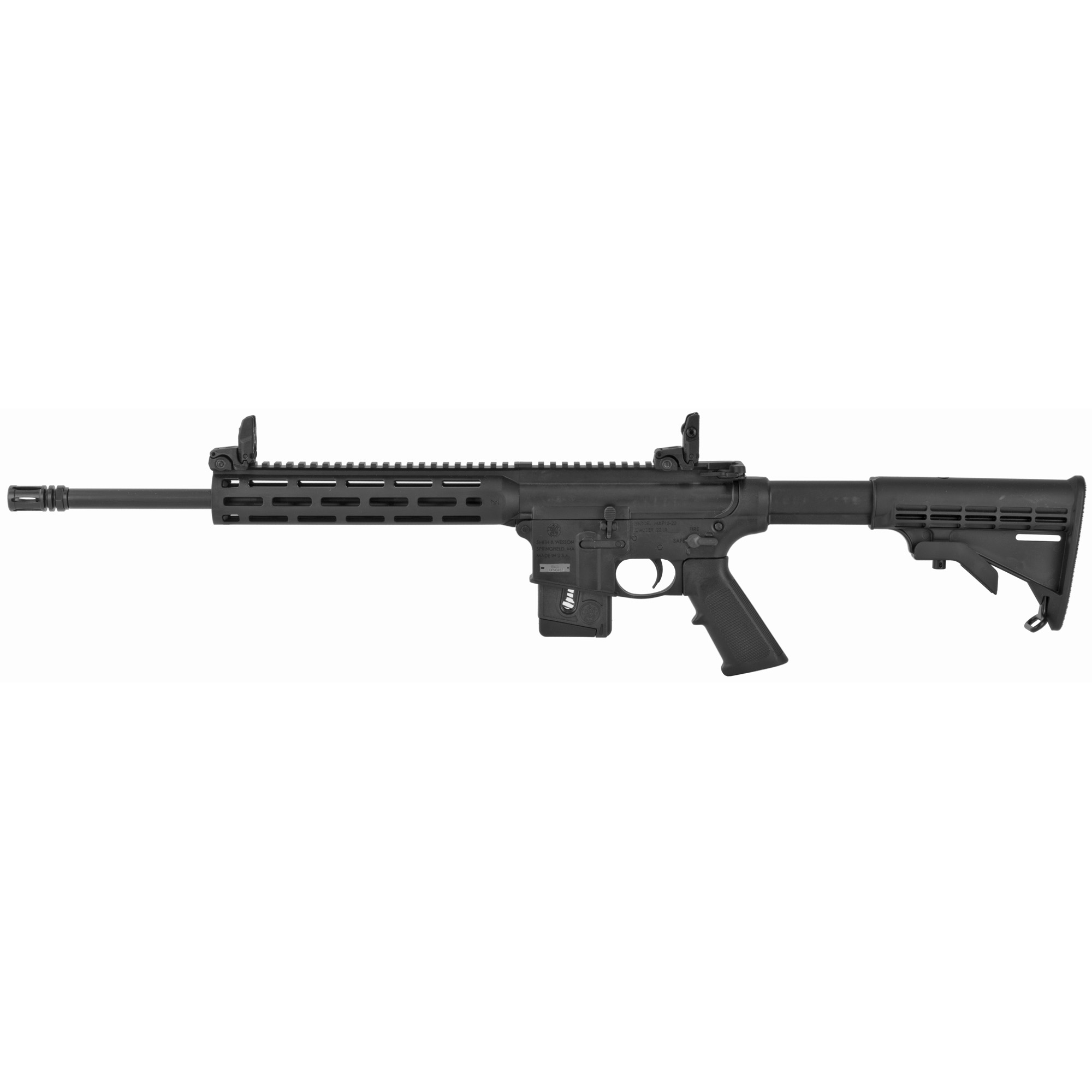 Smith & Wesson M&P15-22 AR 16.5″ 22 LR 10rd Flip Up Rear – Black