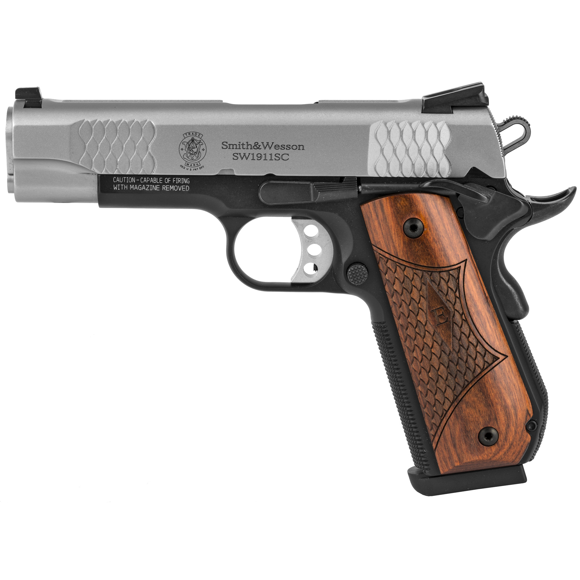 Smith & Wesson SW1911SC “E” Series 4.25″ 45 ACP 8rd Night Sights – Black