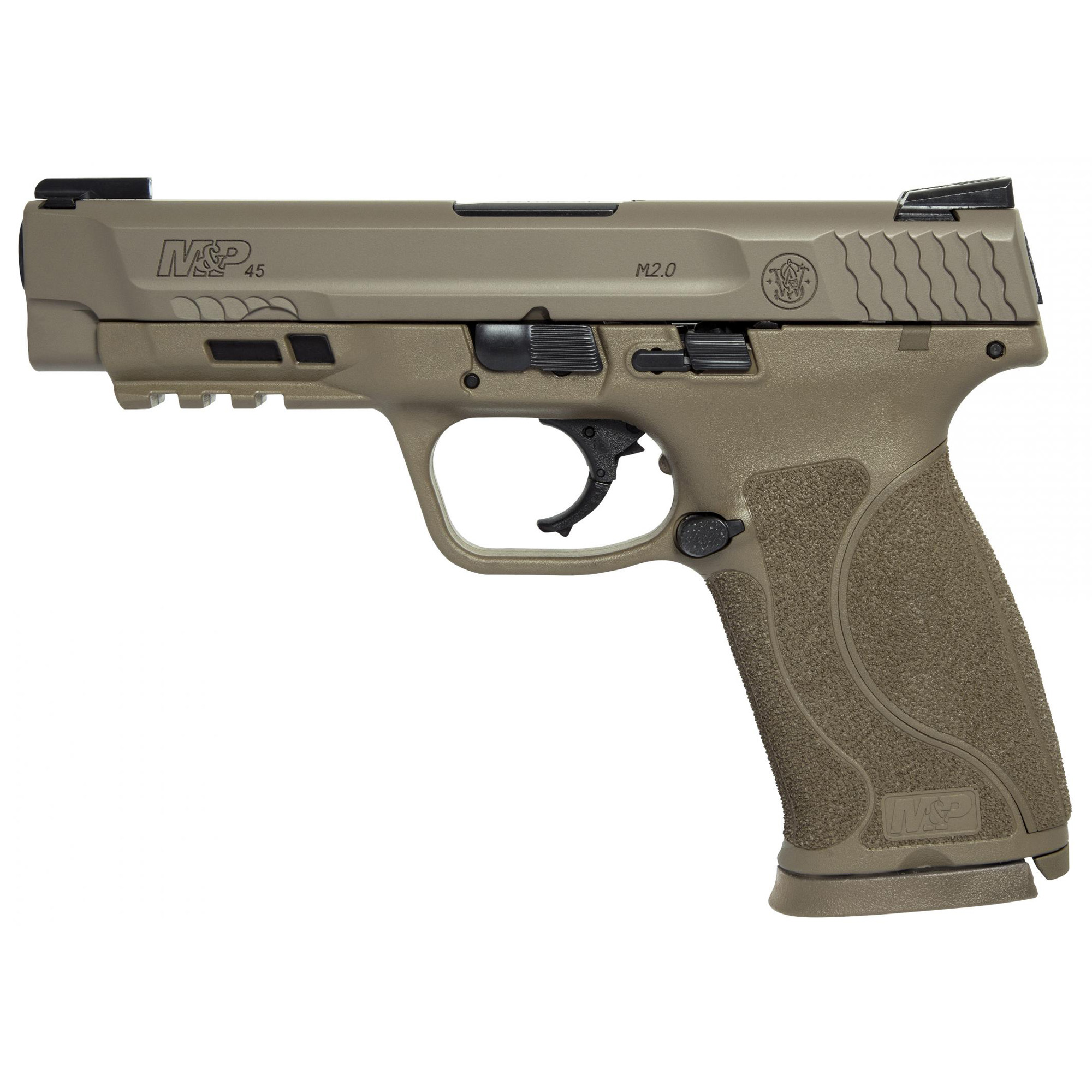 Smith & Wesson M&P M2.0 Striker Fired 4.6″ 45 ACP 10rd TRUGLO TFX Tritium/Fiber-Optic Day/Night – Flat Dark Earth