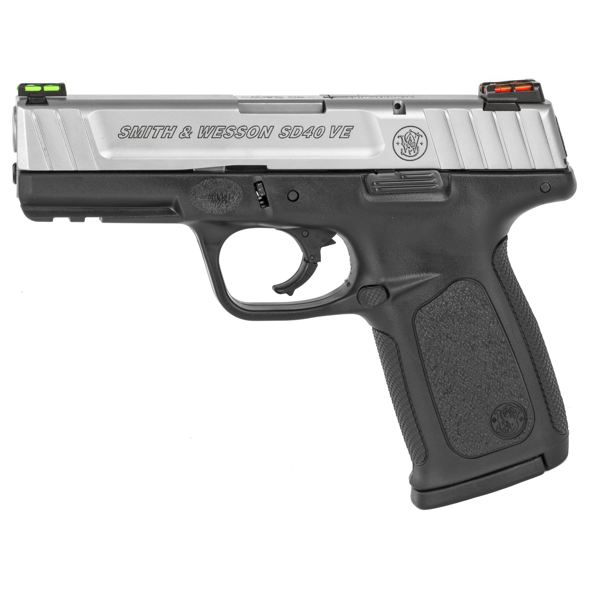 Smith & Wesson SD40VE Striker Fired 4″ 40 S&W 10rd Hi-Viz – Silver