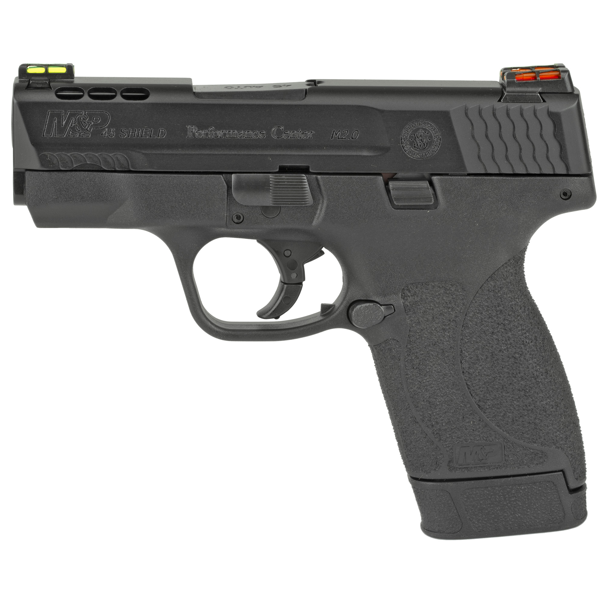 Smith & Wesson Shield M2.0 Performance Center Striker Fired 3.3″ 45 ACP 7rd Hi-Viz – Black