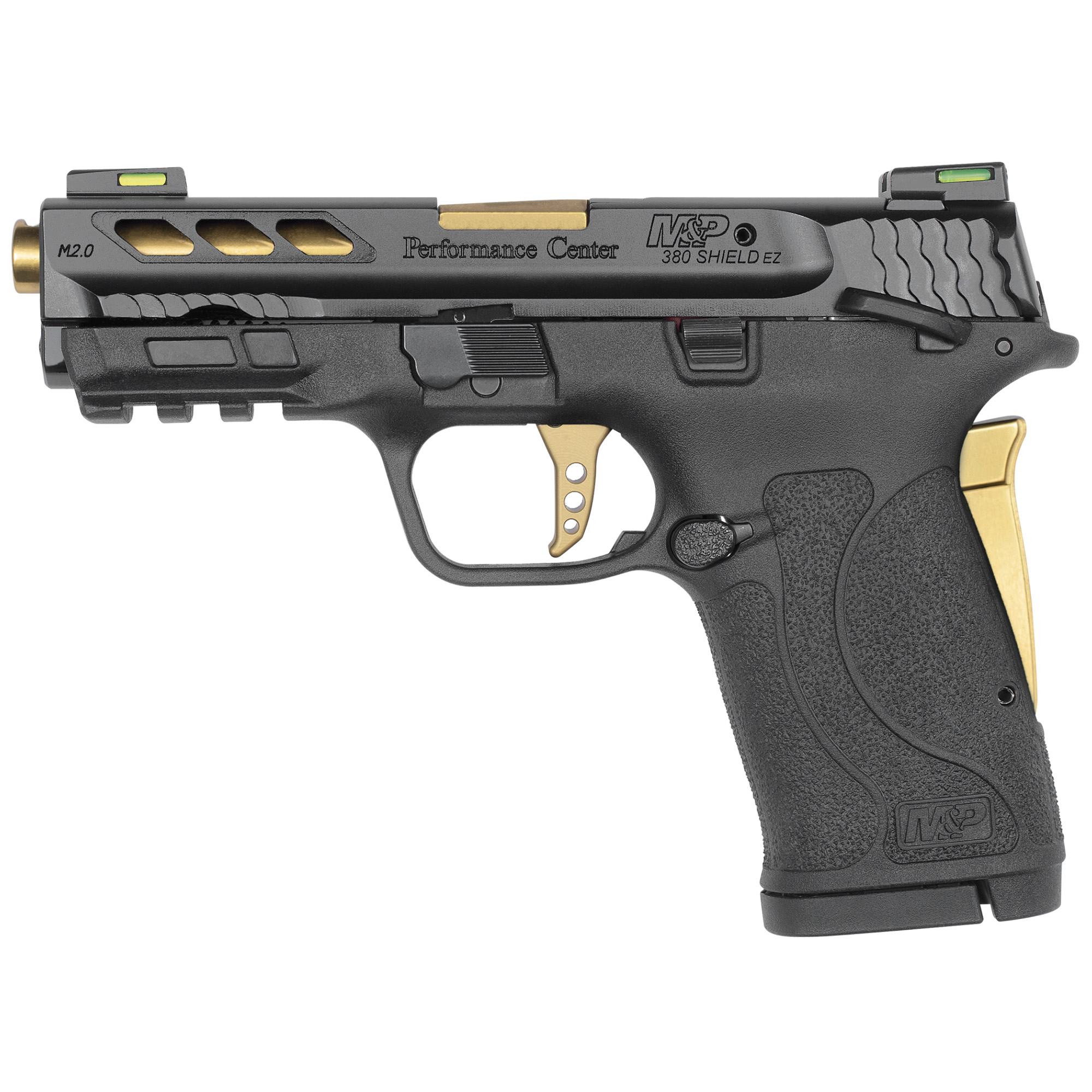 Smith & Wesson Shield EZ Performance Center 3.8″ 380 ACP 8rd Tritium Night Sights – Black, Gold