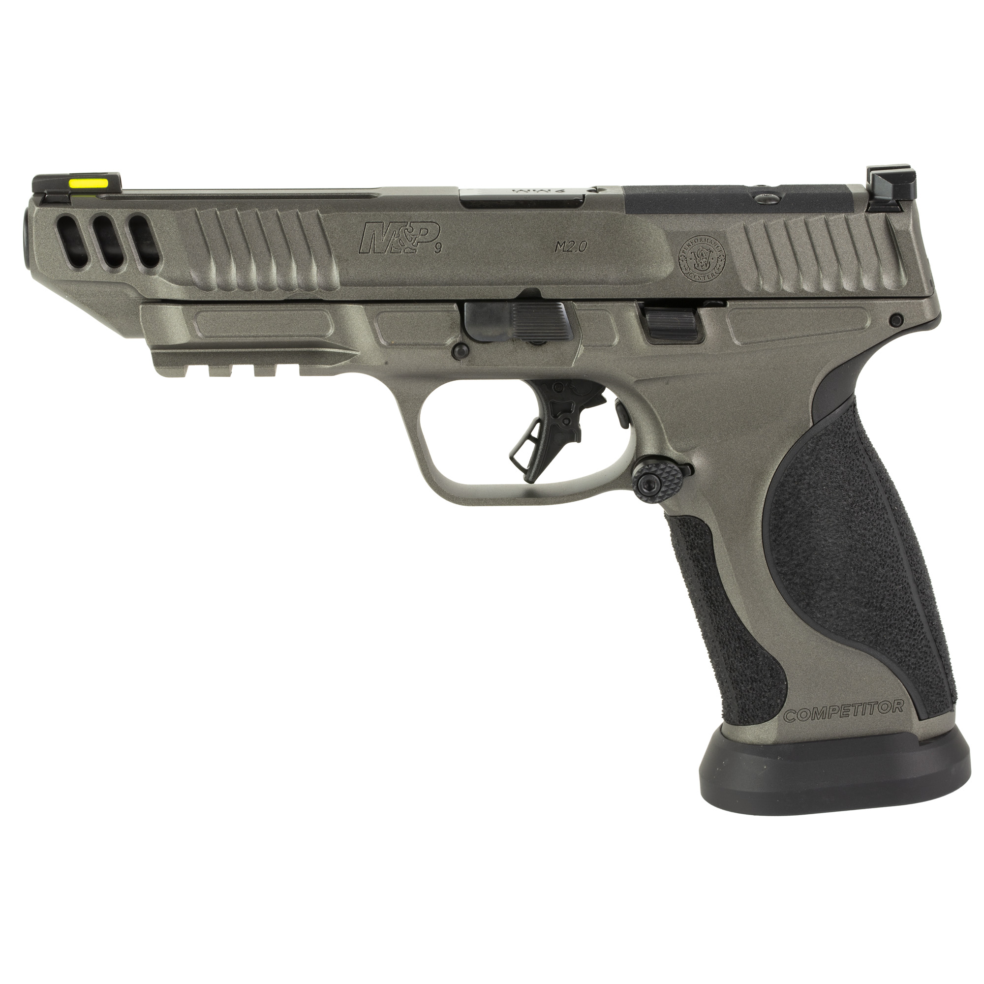 Smith & Wesson M&P M2.0 Competitor Striker Fired 5″ 9mm 17rd Fiber Optic – Tungsten