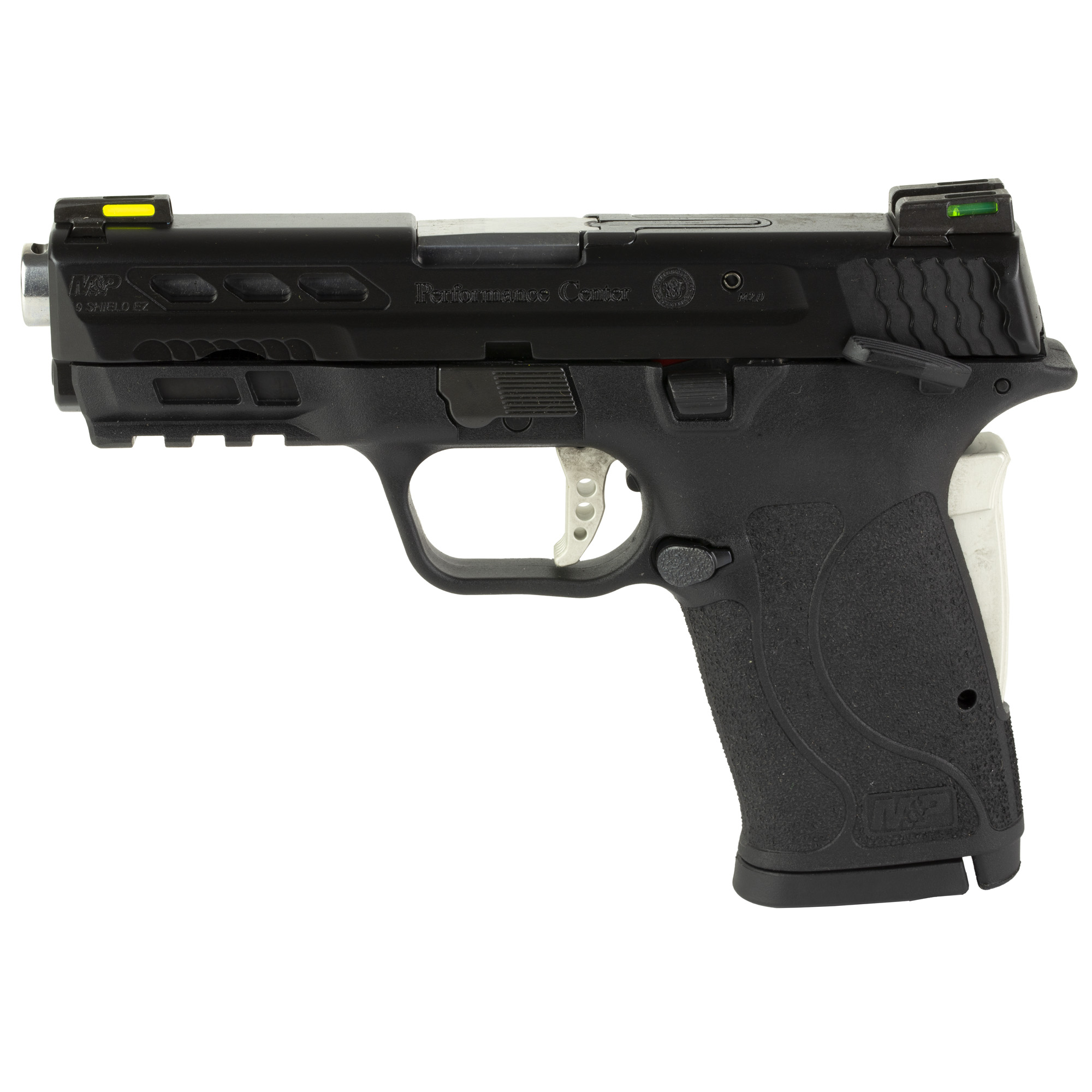 Smith & Wesson Shield EZ Performance Center 3.8″ 9mm 8rd Hi-Viz – Black, Silver