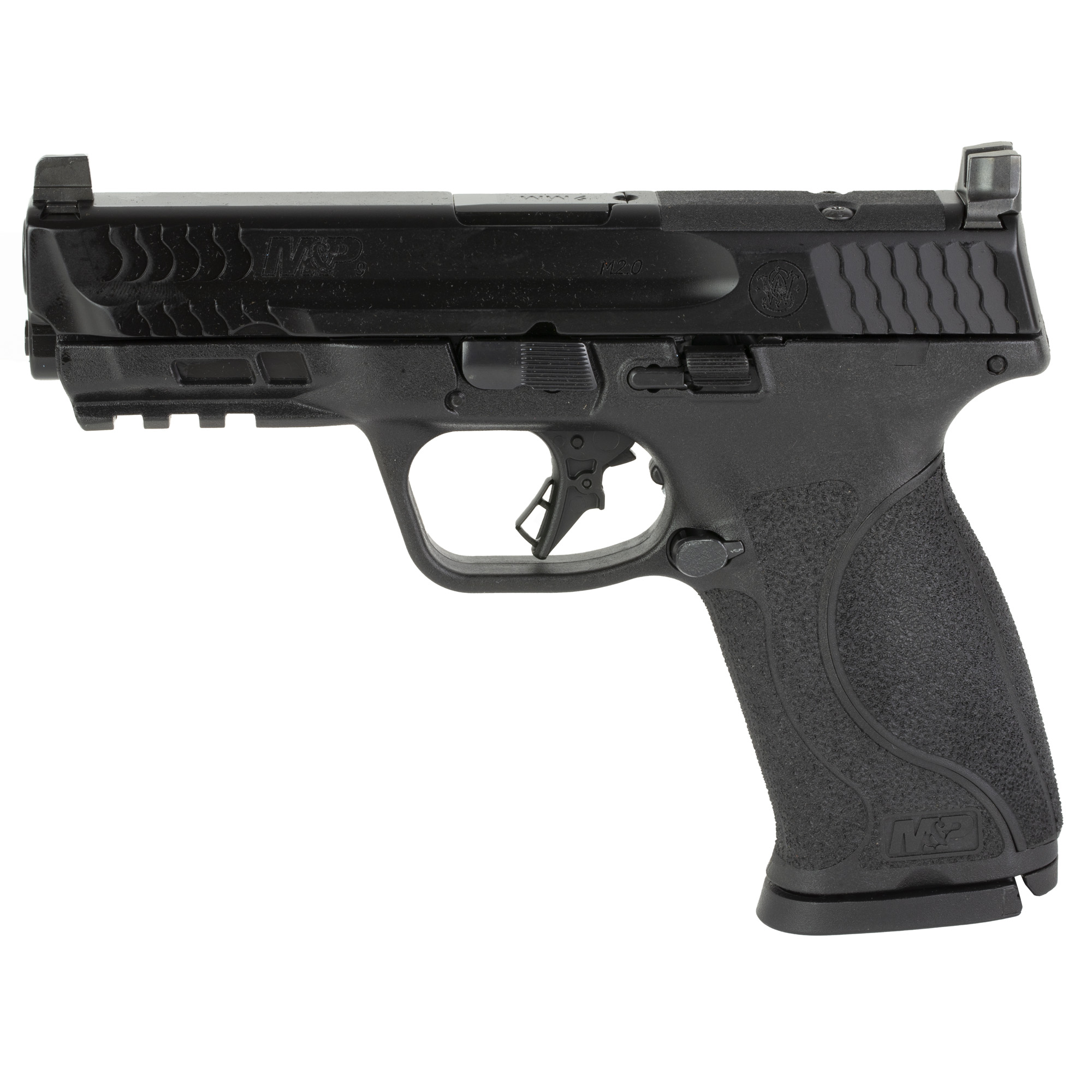 Smith & Wesson M&P M2.0 Striker Fired 4.25″ 9mm 17rd Optic Height Sights – Black