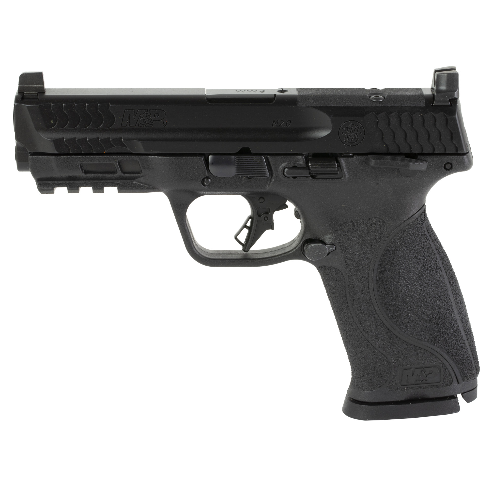 Smith & Wesson M&P M2.0 Striker Fired 4.25″ 9mm 17rd Optic Height Sights – Black