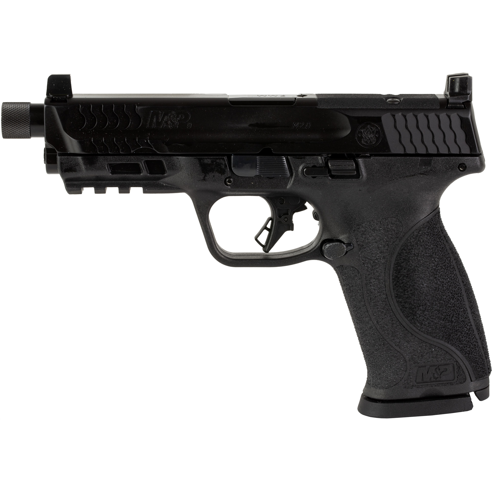 Smith & Wesson M&P9 M2.0 Striker Fired 4.625″ 9mm 17rd Optic Height Sights – Black