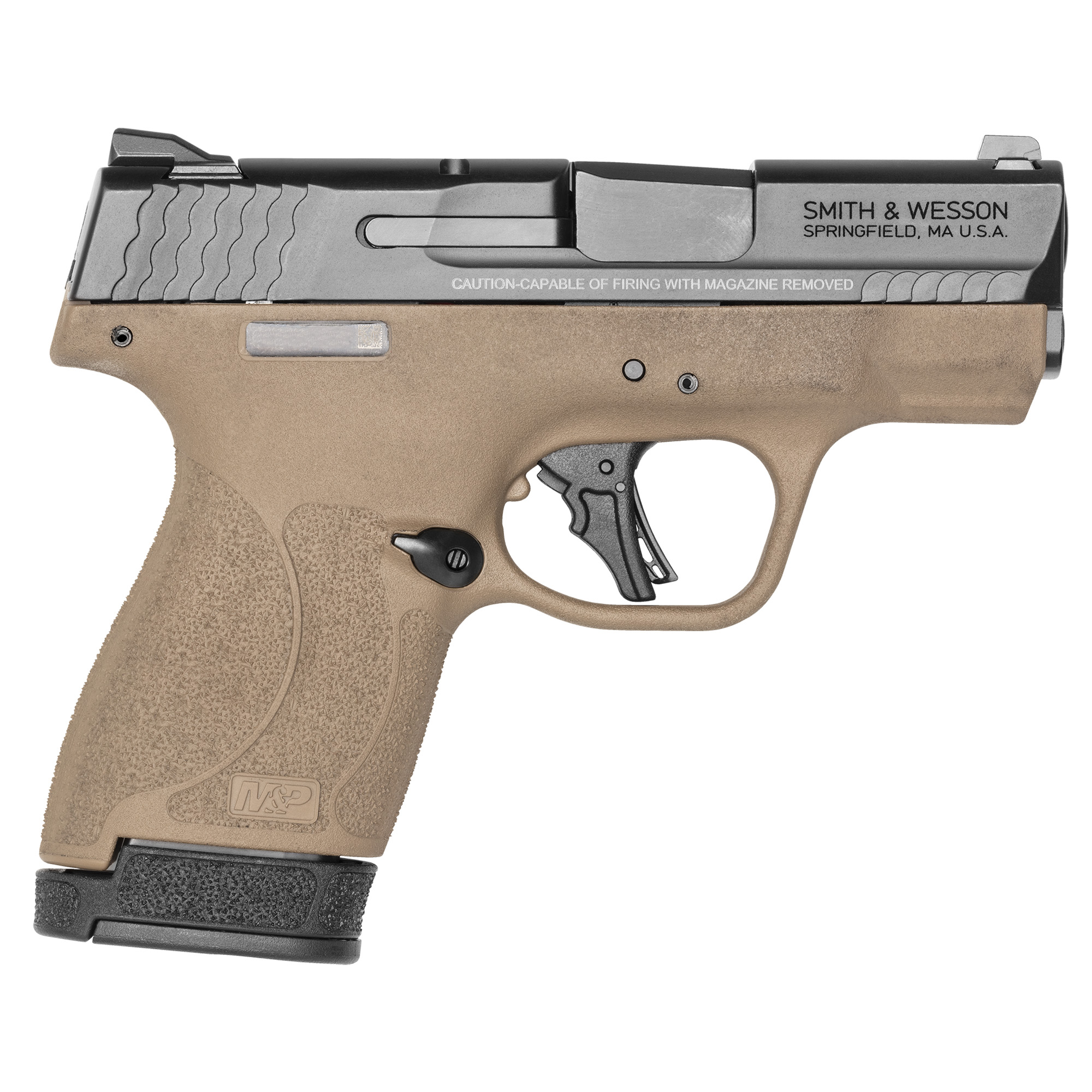 Smith & Wesson Shield Plus M&P9 Striker Fired 3.1″ 9mm 13rd White Dot Sights – Flat Dark Earth, Black