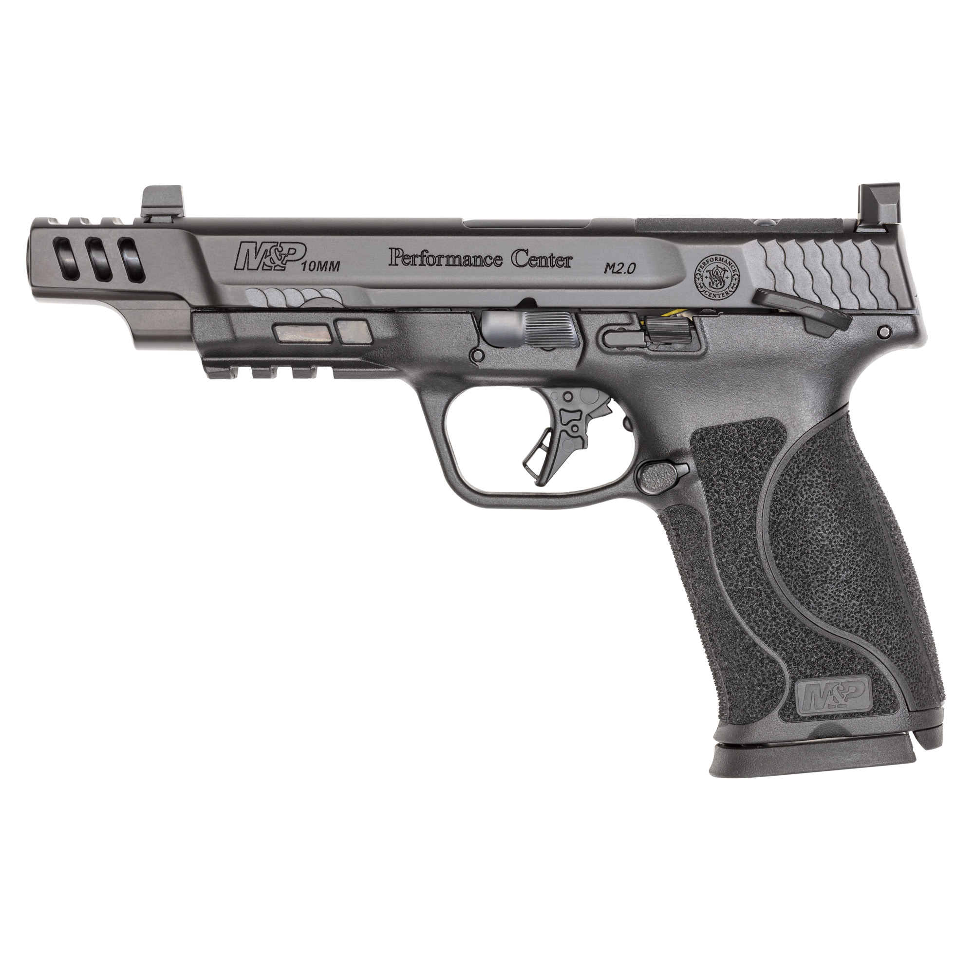 Smith & Wesson M&P M2.0 Striker Fired 5.6″ 10mm 15rd Optic Height Sights – Black