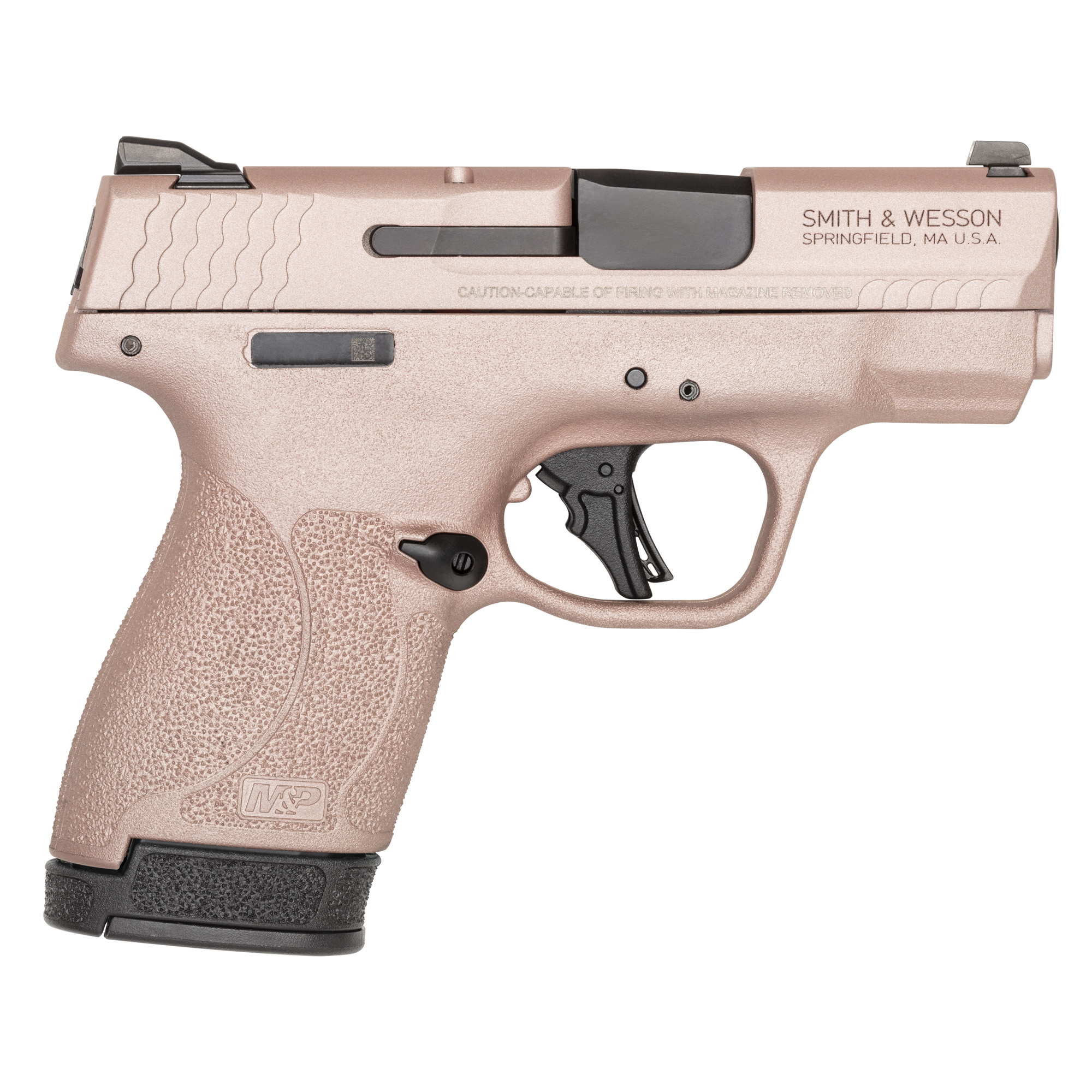 Smith & Wesson Shield Plus M&P9 Striker Fired 3.1″ 9mm 13rd White Dot Sights – Rose Gold