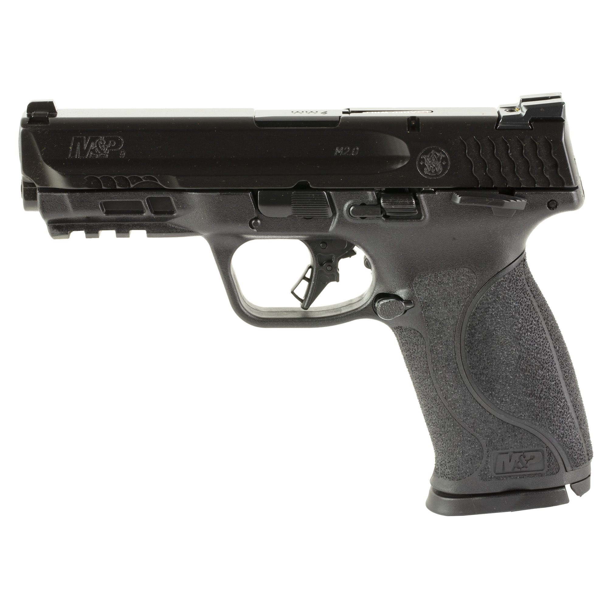 Smith & Wesson M&P M2.0 Striker Fired 4.25″ 9mm 10rd White Dot Sights – Black